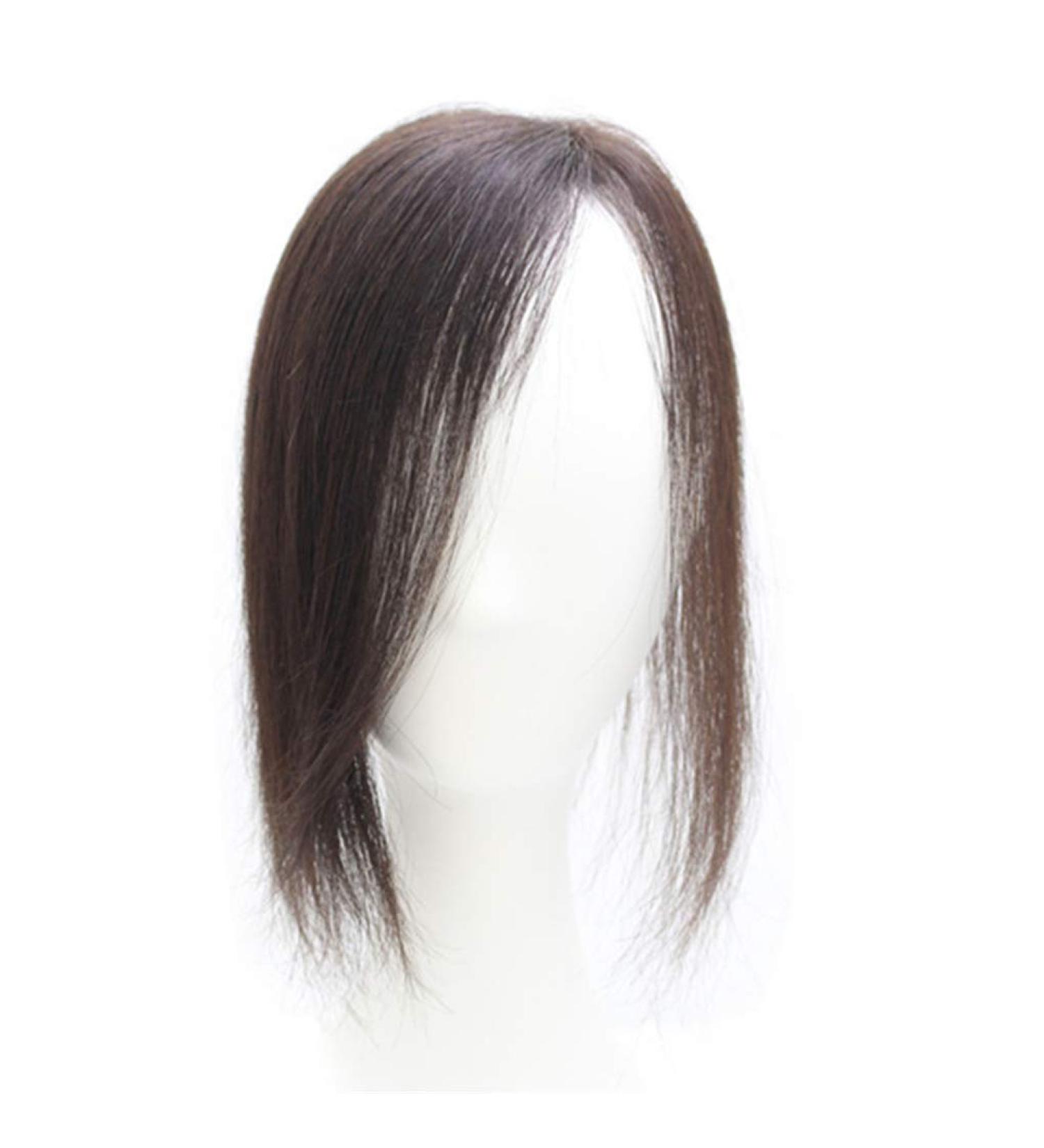 Shop Human Hair Clip-In Hairpiece 28cm Mono Topper for Thinning Hair - Side Parting Solution - Buy Online on GoSupps.com