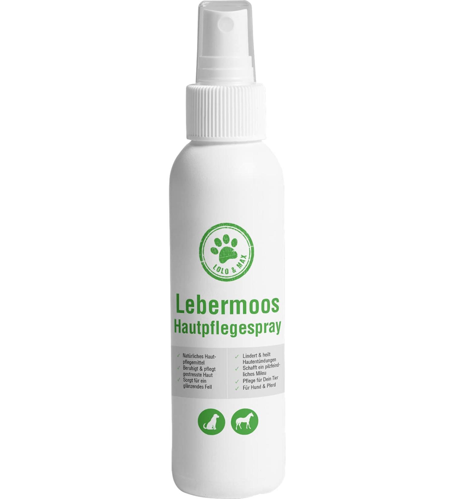Lolo & Max Lebermoos Skin Care Spray for Itching Dogs & Horses Soothing Liver Moss Solution for Itchy Pets - Buy Online on GoSupps.com