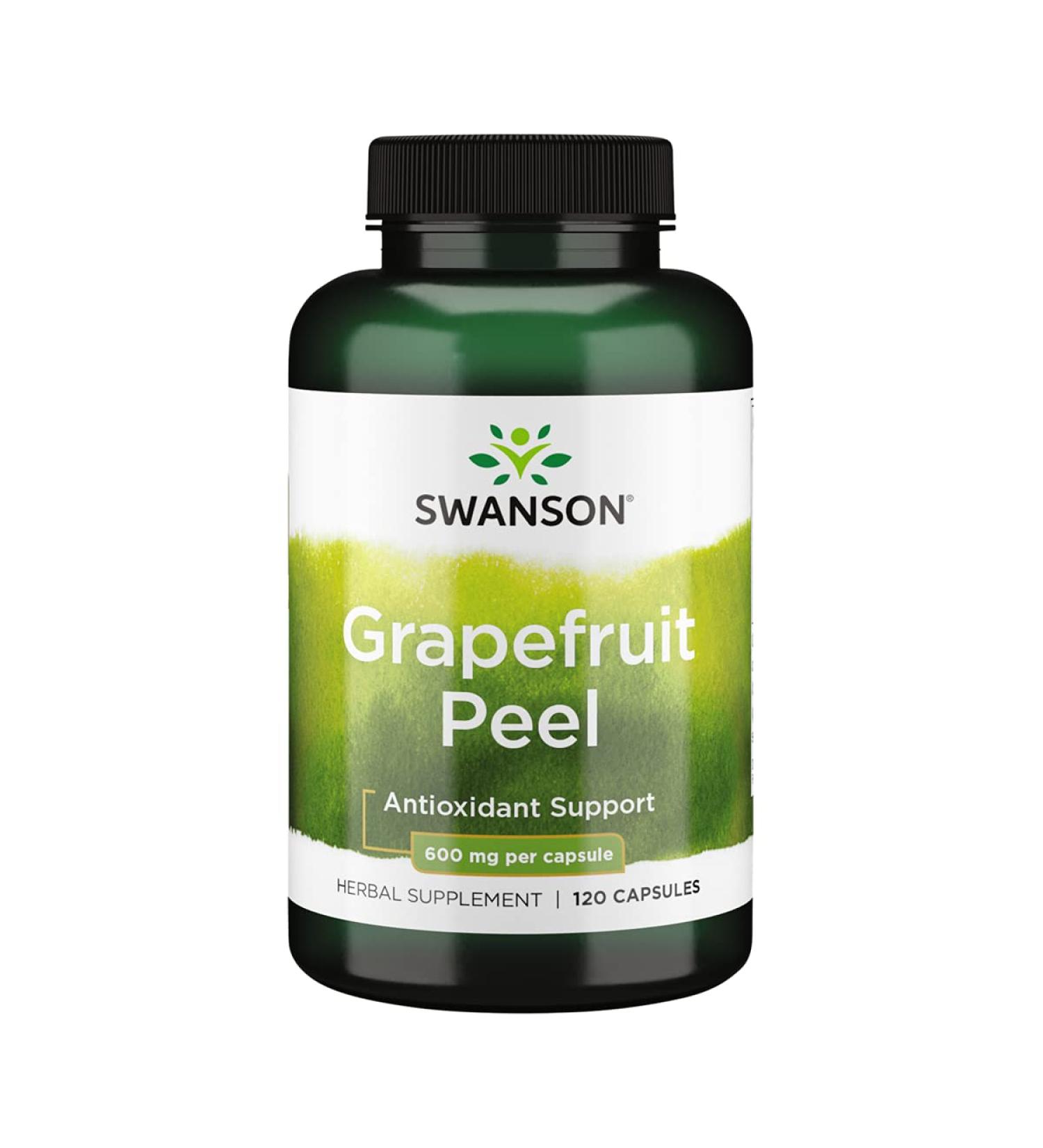 Swanson Full-Spectrum Grapefruit Peel 600mg 120 Capsules - Natural Antioxidant Support - Buy Online on GoSupps.com