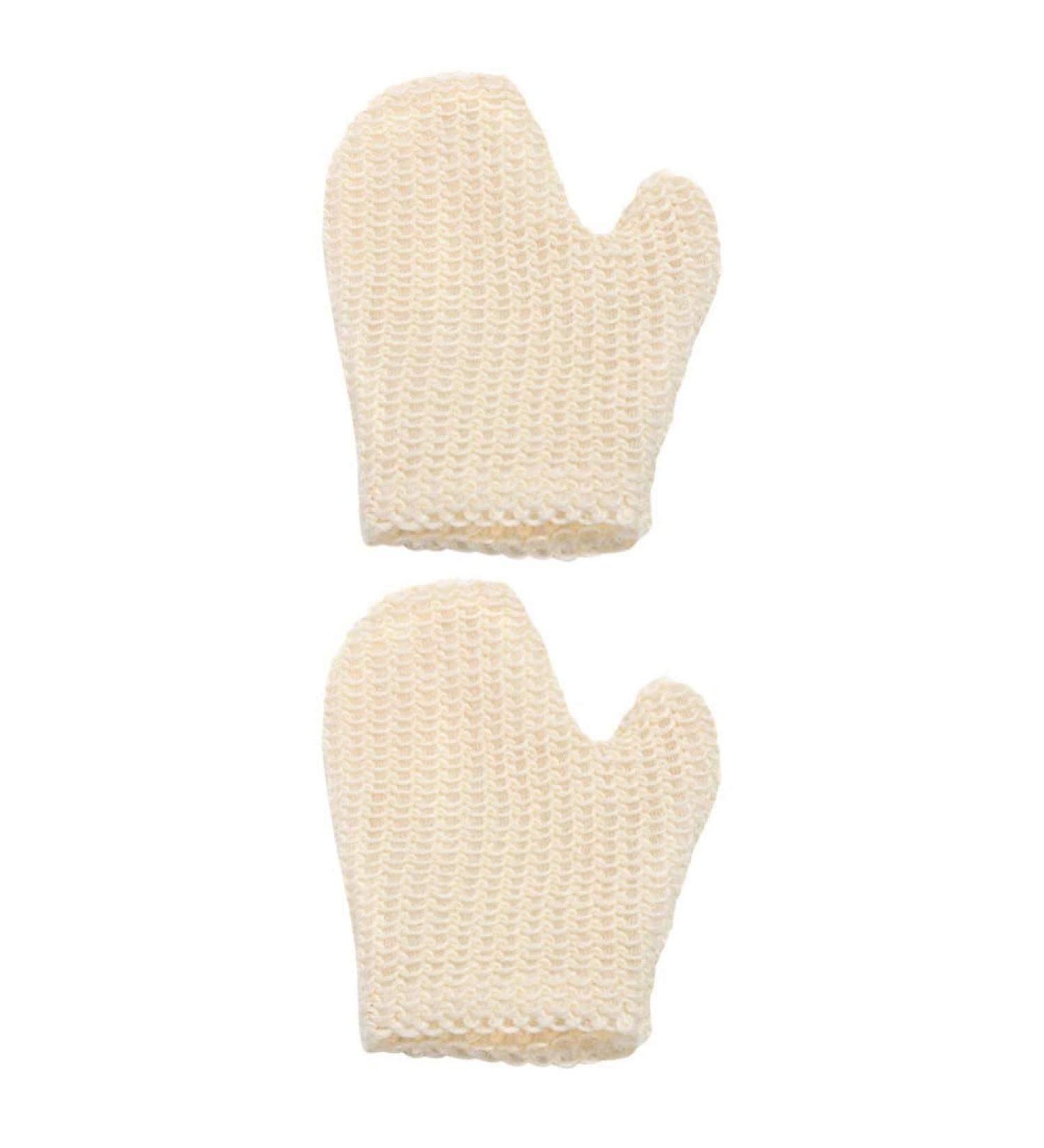 Beaupretty Exfoliating Gloves 2Pcs - Sisal Bath Mitts for Soft Skin | Shower Scrubber & Exfoliator for Men & Women | Loofah Sponge & Household Essential - Buy Online on GoSupps.com