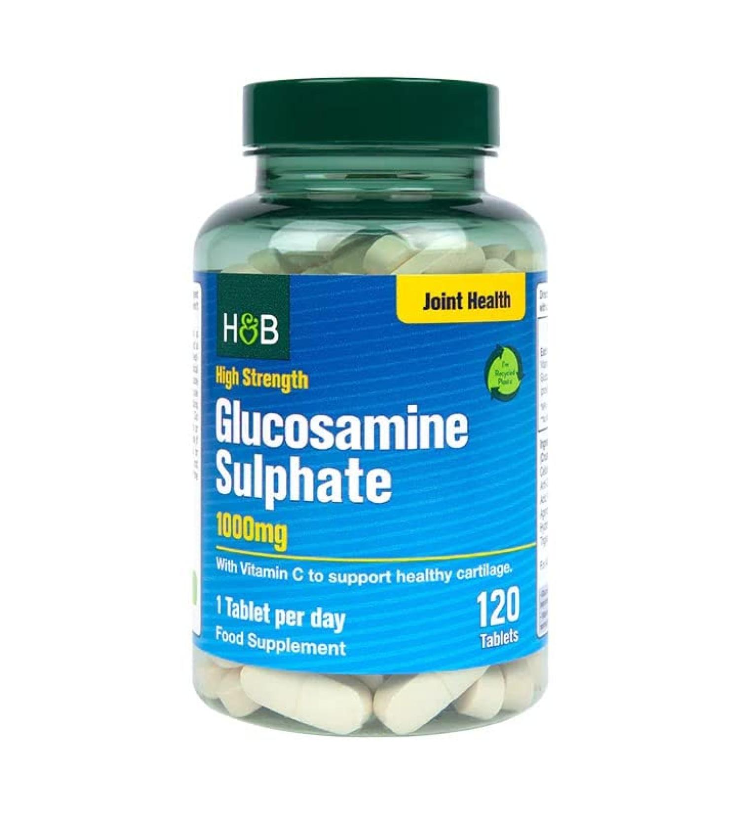 Holland & Barrett Glucosamine Sulphate 1000mg with Vitamin C - 120 Tablets - Buy Online on GoSupps.com