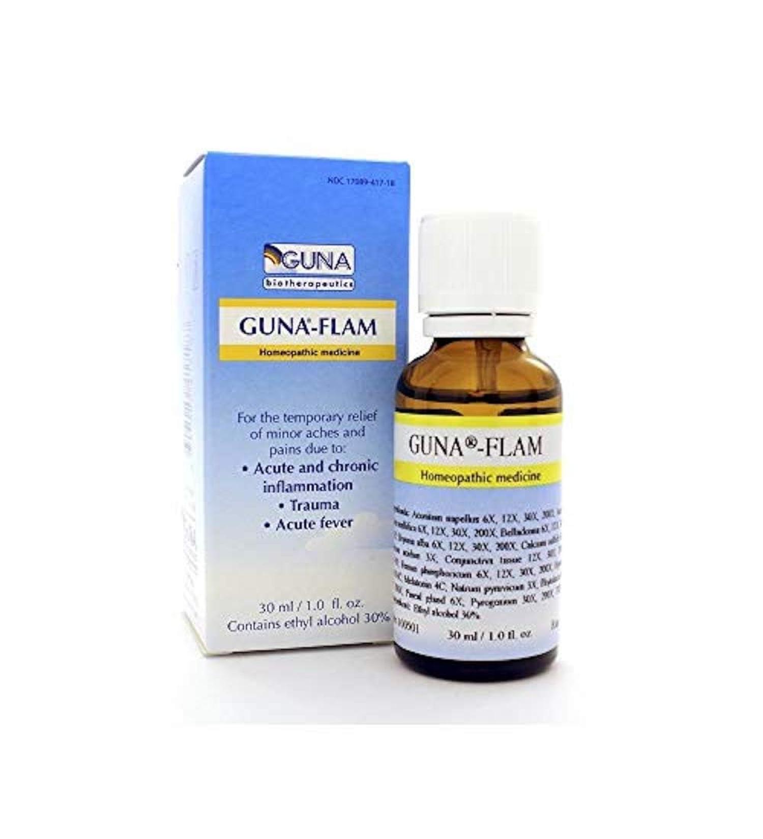 Guna Flam Homeopathic - Temporary Relief for Acute Fever Aches & Pains - 1 oz | Fast International Shipping - Buy Online on GoSupps.com