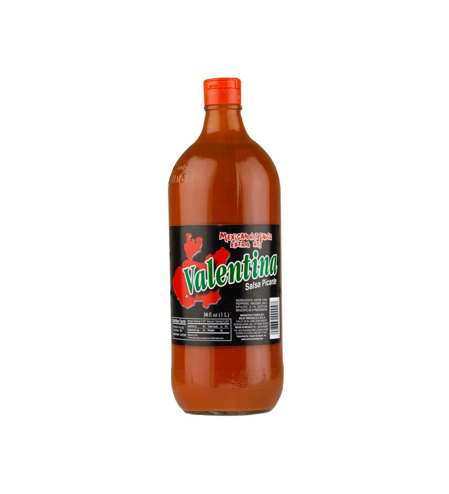 Valentina Salsa Picante Mexican Sauce Extra Hot 34 Ounce Piment 1 l (Lot de 1) - Buy Online on GoSupps.com
