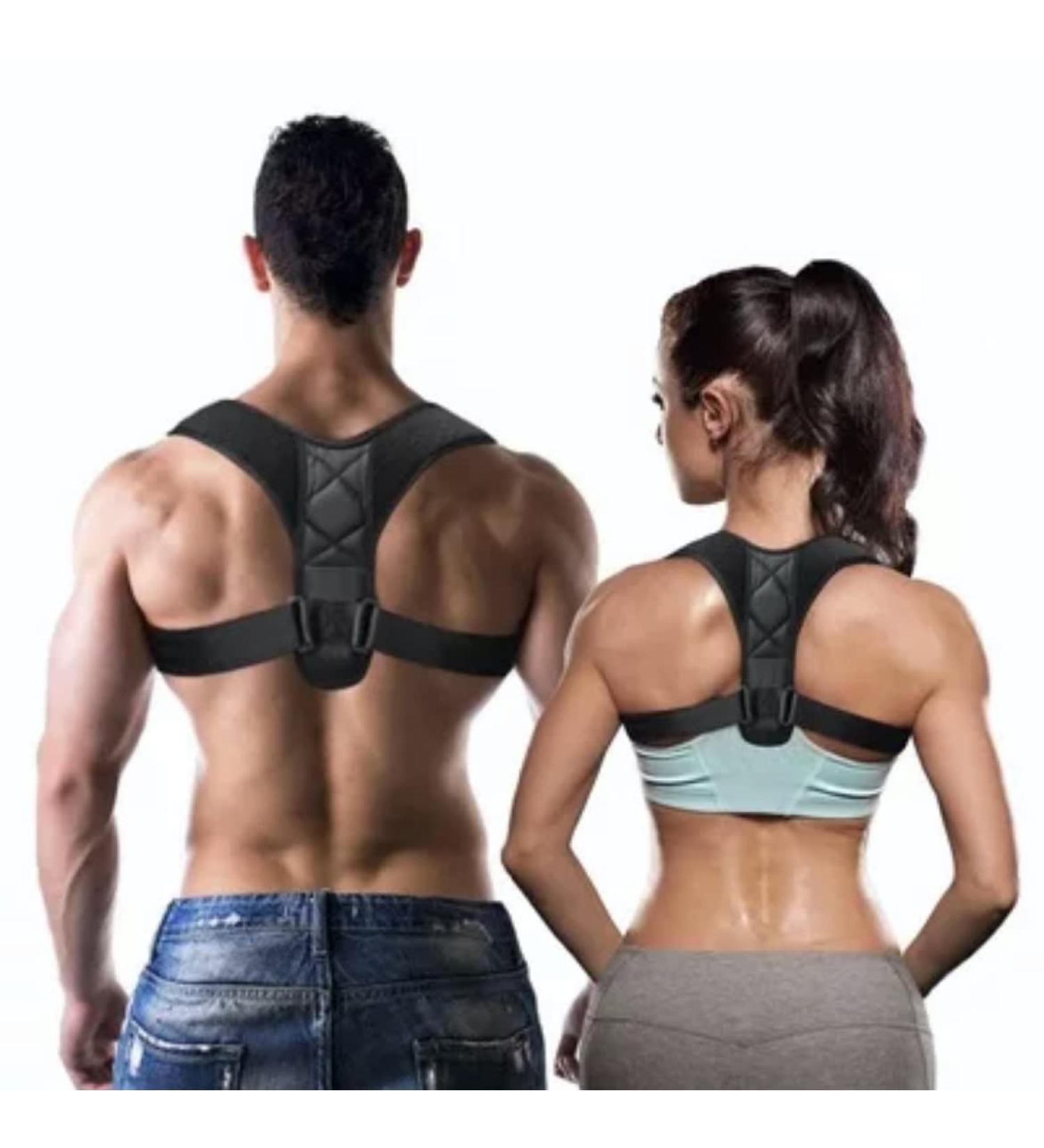 ShwanPC Adjustable Posture Corrector for Men & Women - One Size Fits All Black - Improve Posture & Comfort - Buy Online on GoSupps.com