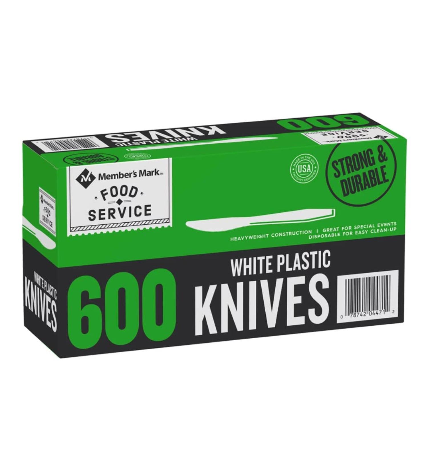 Product of Member's Mark Plastic Knives  Heavyweight  White (600 ct.) - Bulk Savings - Buy Online on GoSupps.com