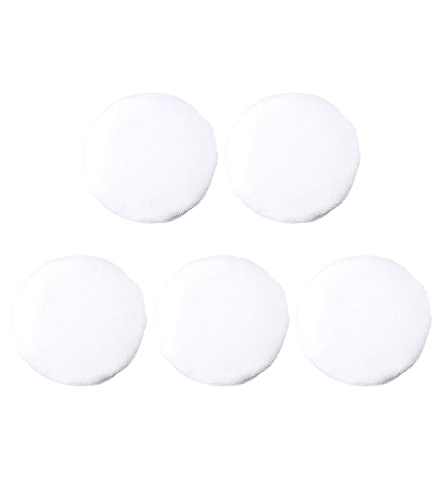 SUPVOX 5pcs Powder Puff Washable Large Body Puff Fluffy Powder Puff with Ribbon (White)60mm - Buy Online on GoSupps.com