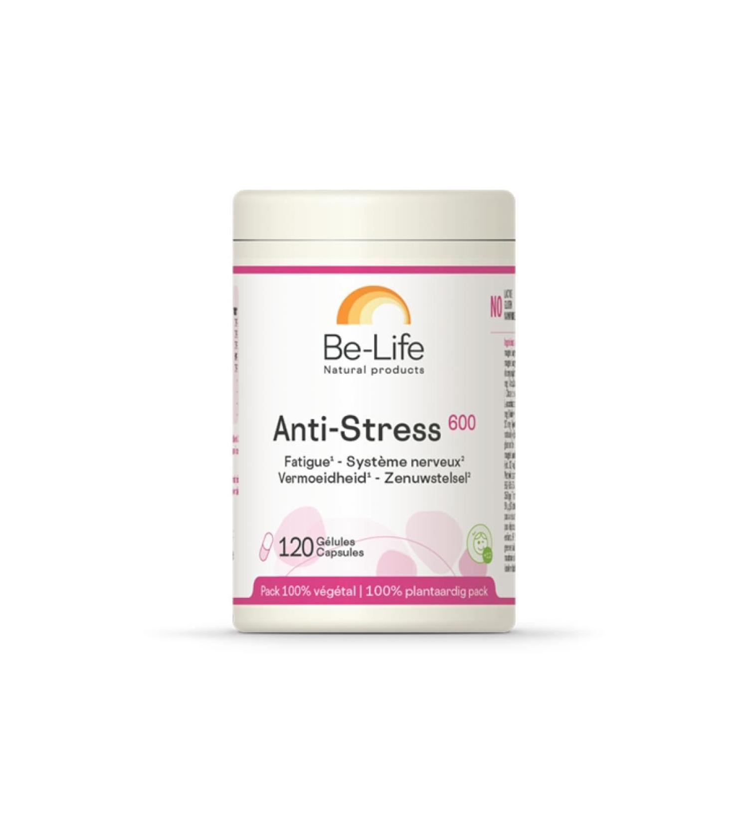  Be-Life BE-LIFE | ANTI-STRESS 600 | Dietary supplement | Stress & High mental load | Vitamins C B D magnesium taurine GABA | 120 capsules - Buy Online on GoSupps.com