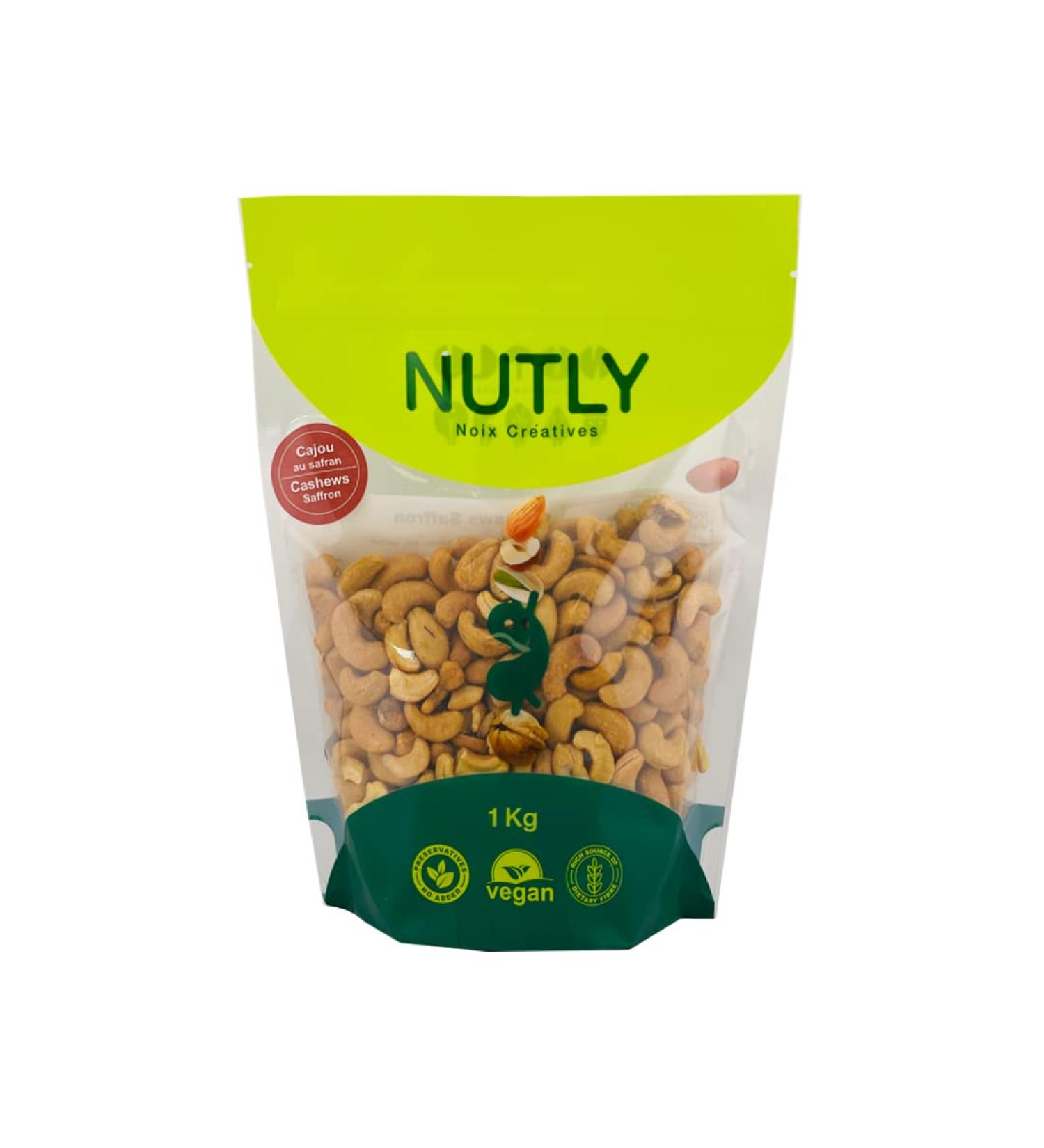 Cashew Saffron NUTLY (1) 1.0 Kilograms - Buy Online on GoSupps.com