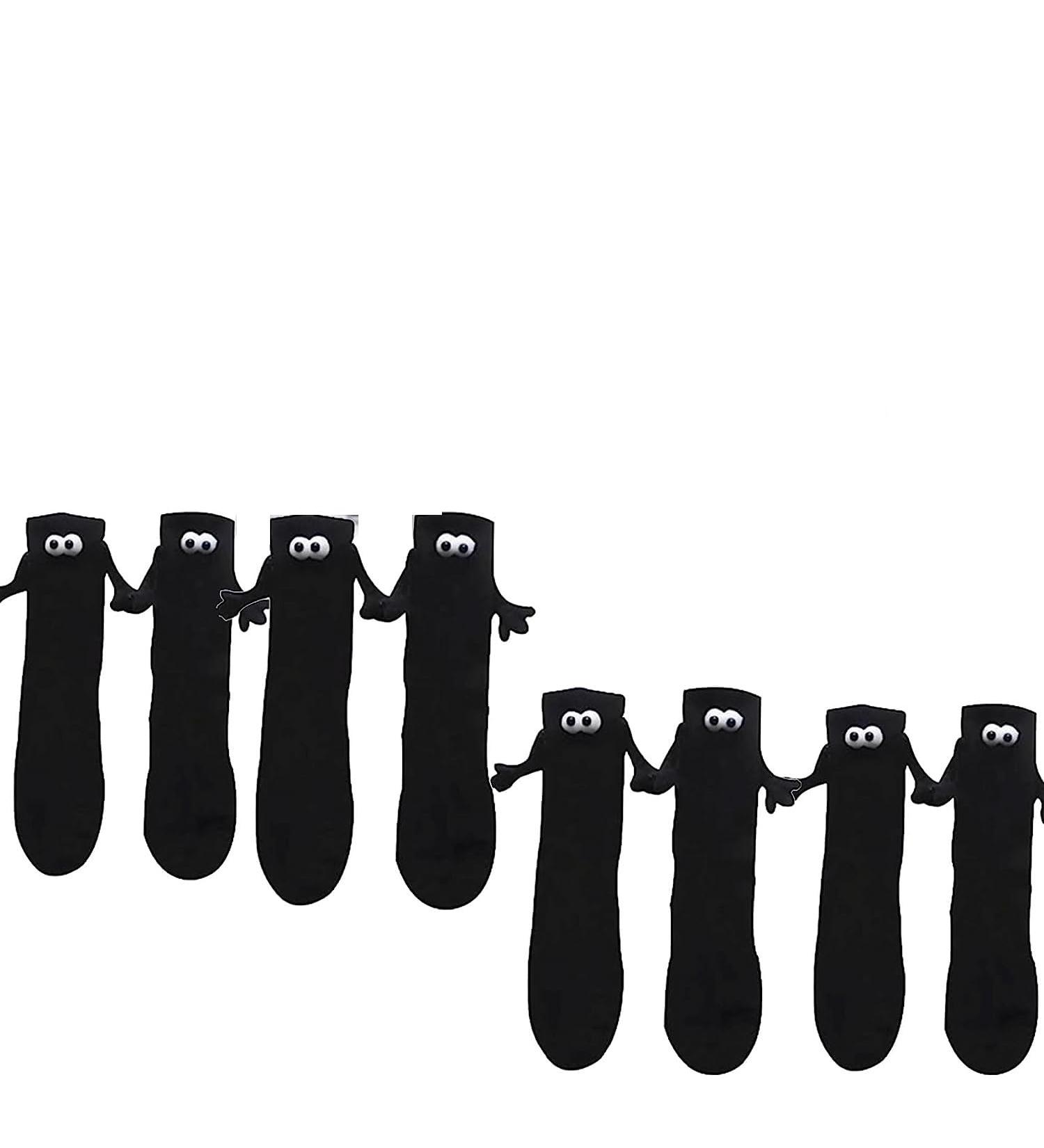 BLEDD Funny Magnetic Couple Socks - Black, Set of 4 - Buy Online on GoSupps.com