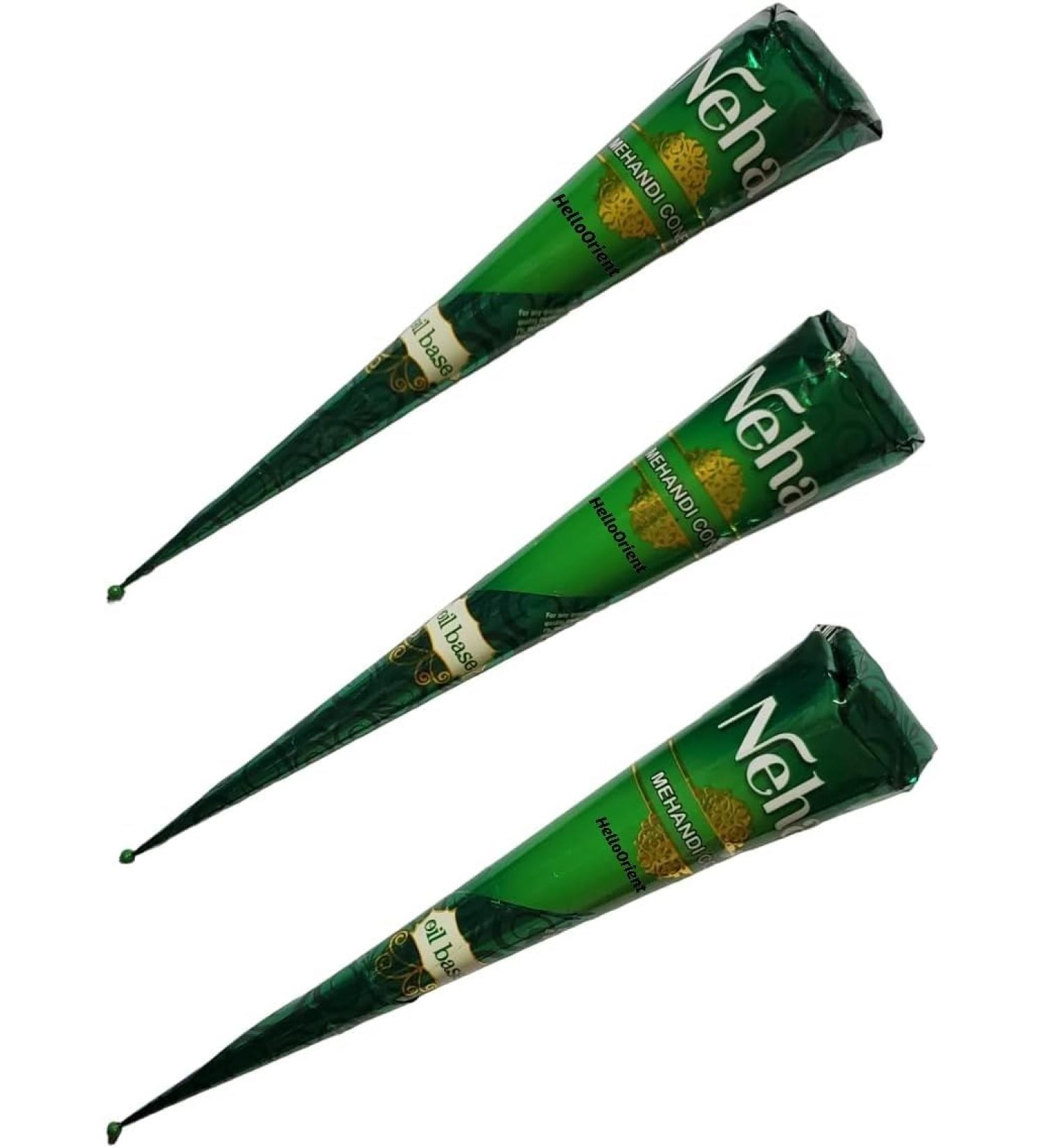 Lot de Cone de henn par 3 - Couleur naturelle coloration semi permanente henna pret a l'emploi Neha - Buy Online on GoSupps.com