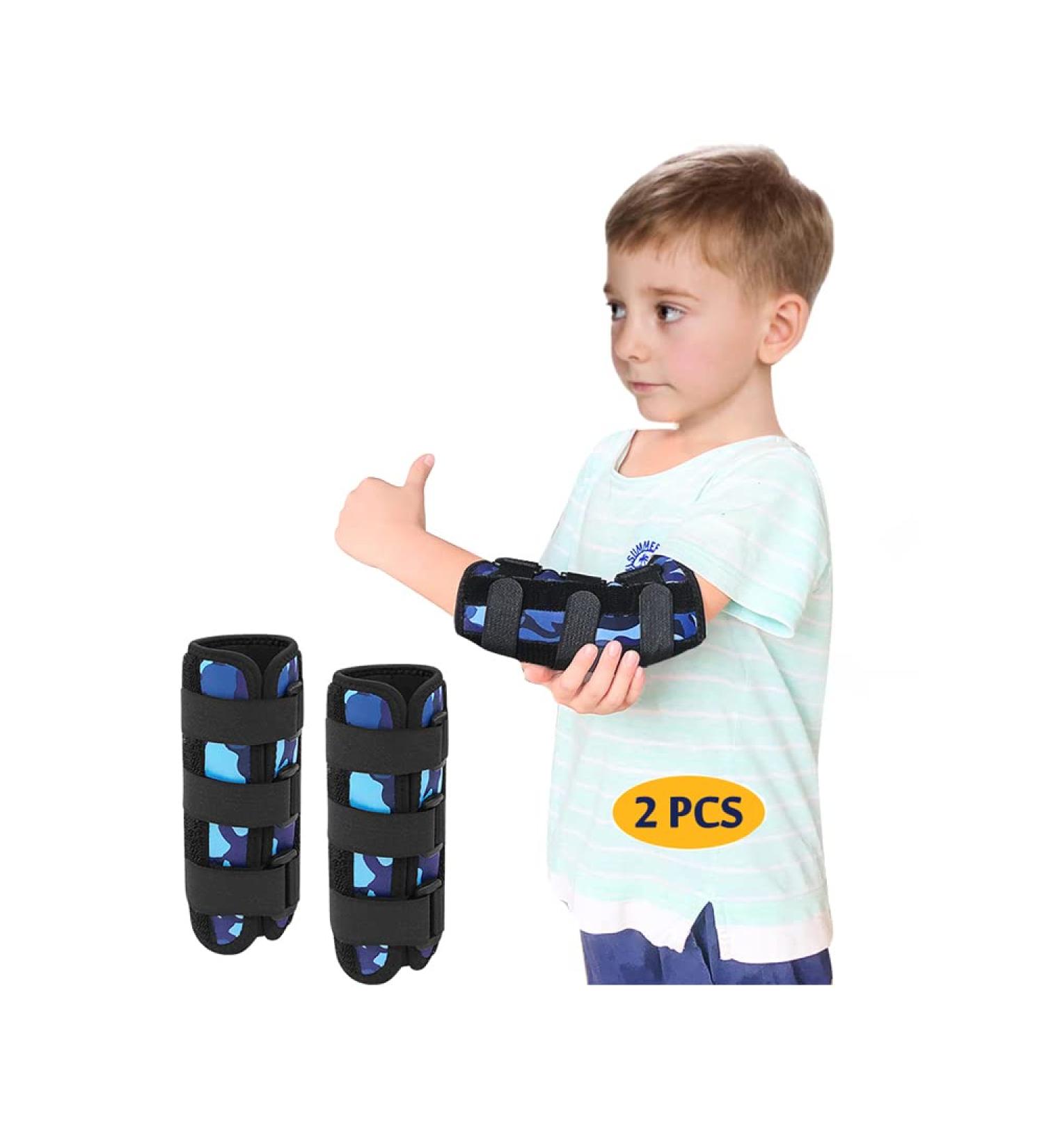 Kids Thumb Sucking & Nail Biting Treatment - Finger Guard Gloves for Nail Biter Prevention | Child Deterrent for Nose Picking & Chewing Nails - Pediatric Elbow Brace (2 PCS) - Buy Online on GoSupps.com