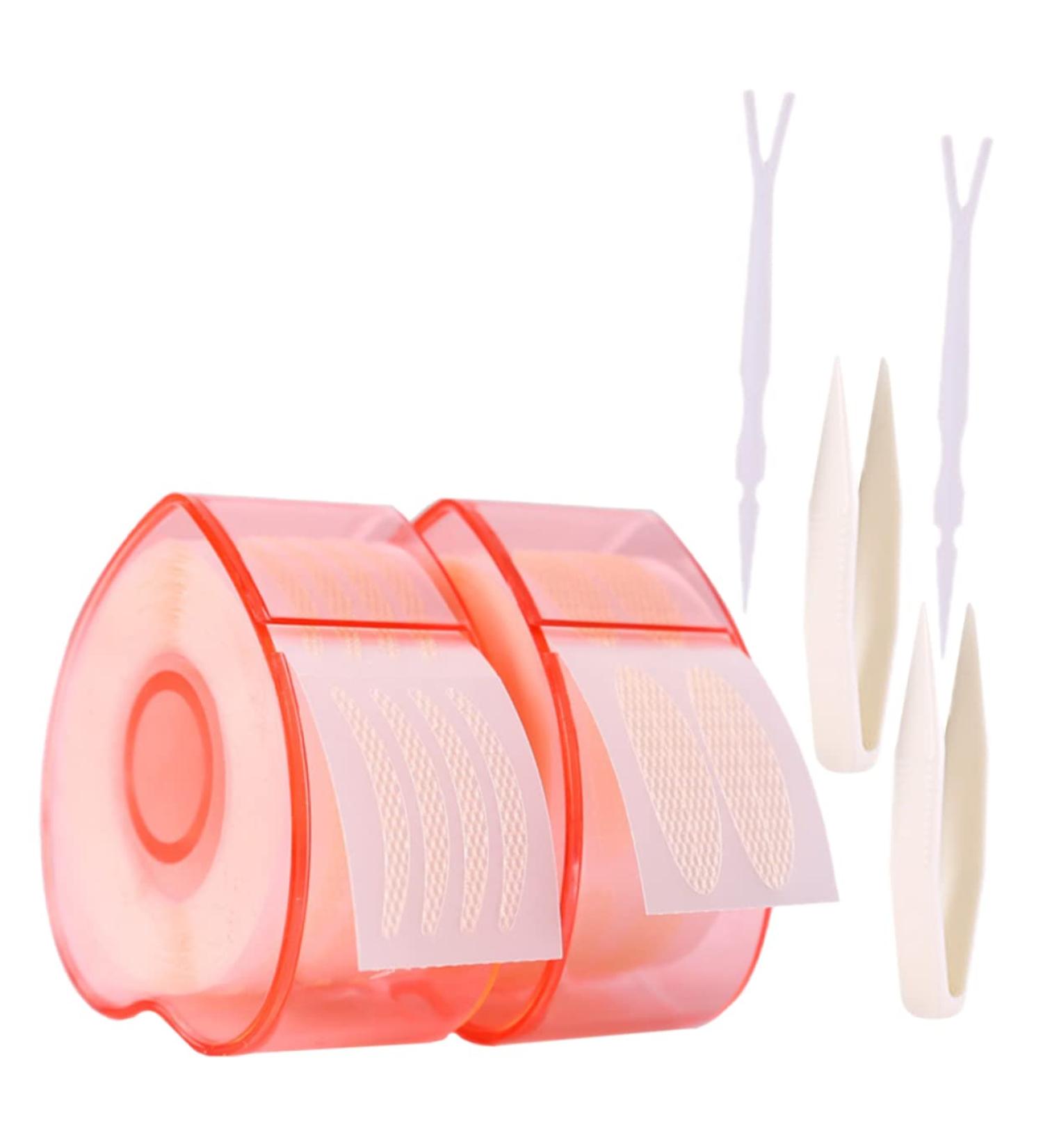 MAGICLULU 2 Roll Lace Double Eyelid Sticker Adhesive Eye Lift Tape for Droopy Lid Women Eyelid Sticker Mermaid Party Decorations Invisible Double Tape Strips Heart-shaped Double Eyelid Fiber 5.2x5cm Assorted Color - Buy Online on GoSupps.com