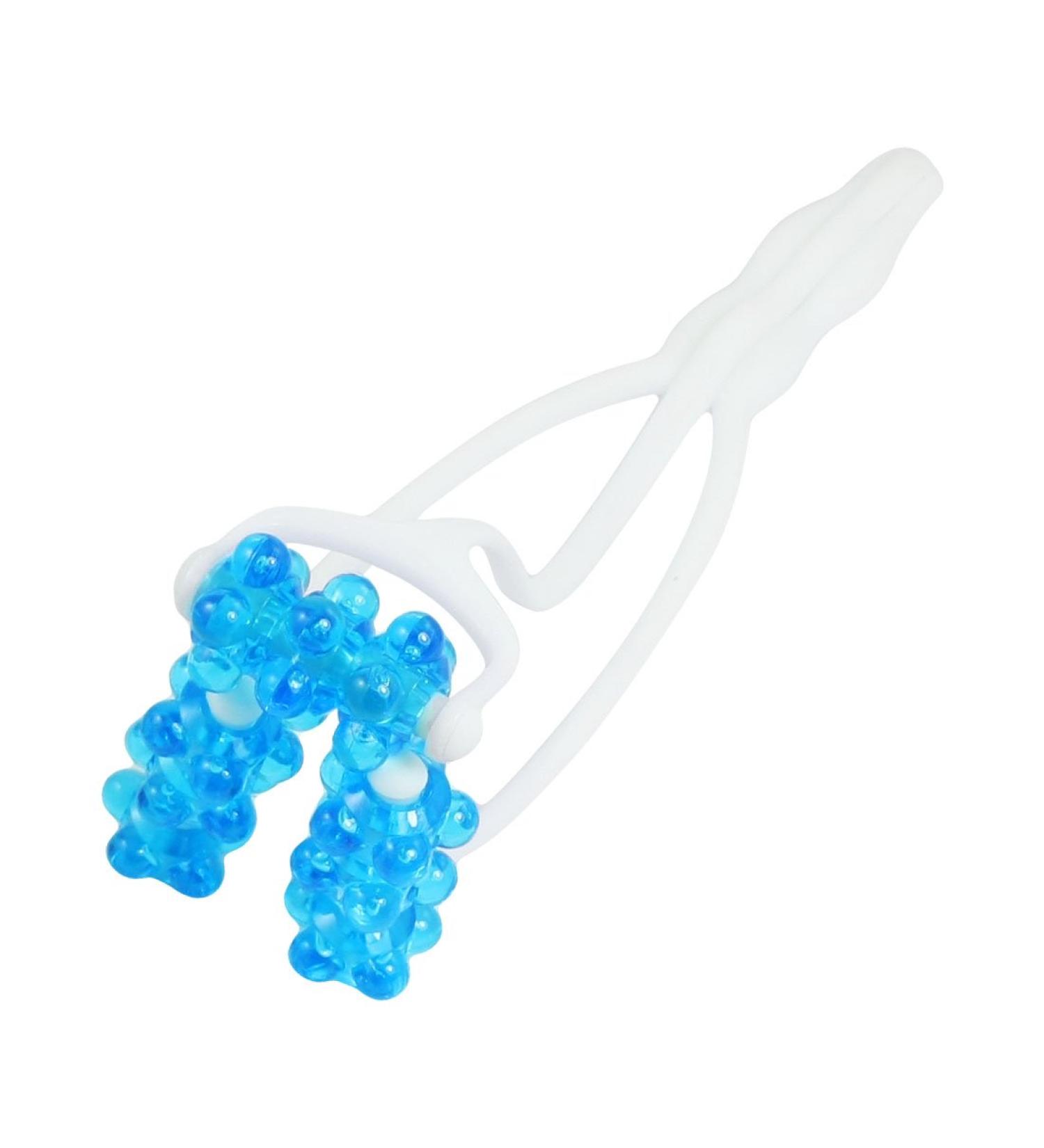 Ruilogod Blue 9 Wheels Detachable Blood Circulation Massage Face Wash Roller