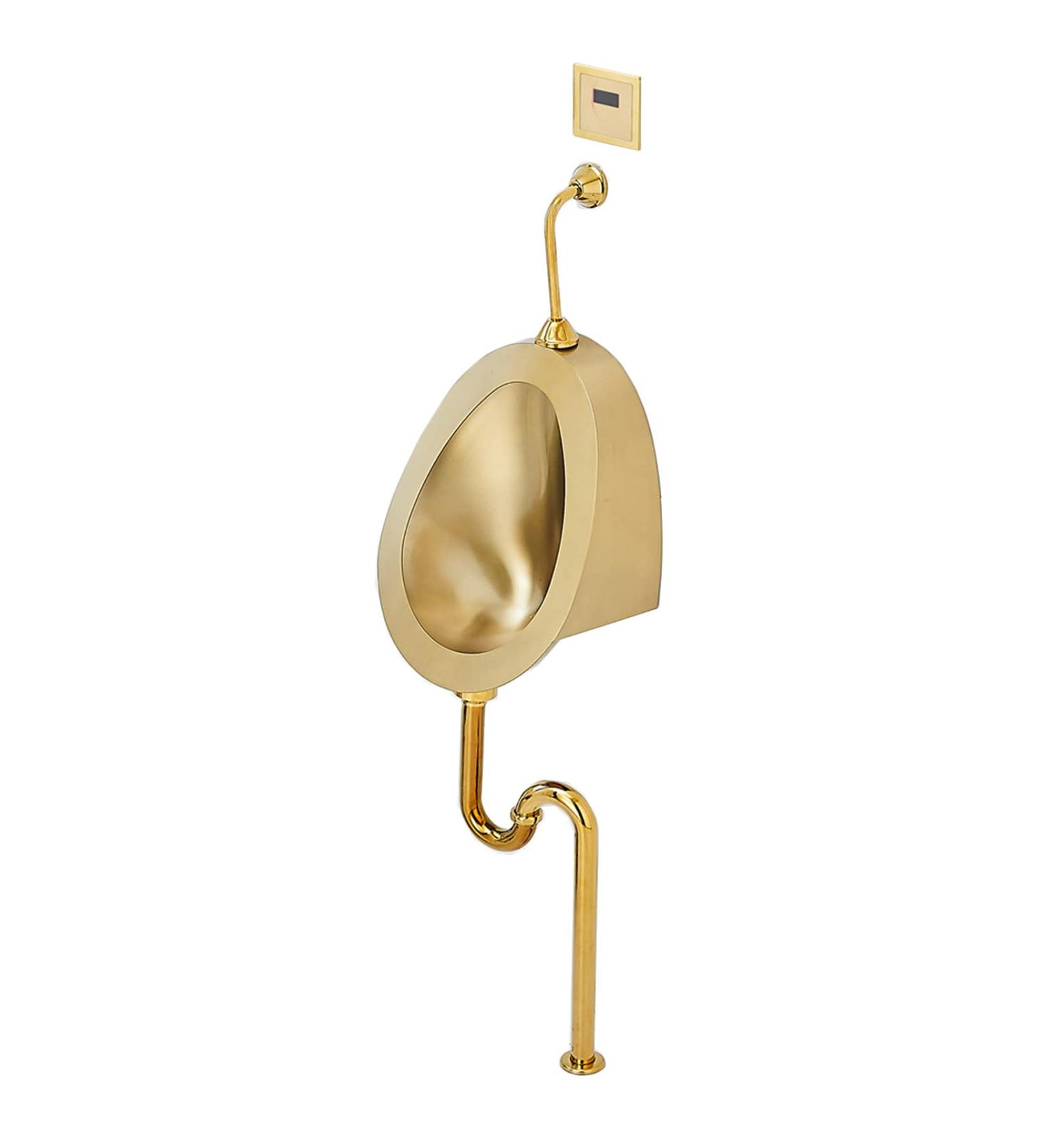 Commercial Washout High Efficiency Urinal Wall Mounted Smart Sensor Urinals Household Stainless Steel Men's Urinalsgold Color Suitable for Use in Homes Hotels Schools (C) - Buy Online on GoSupps.com