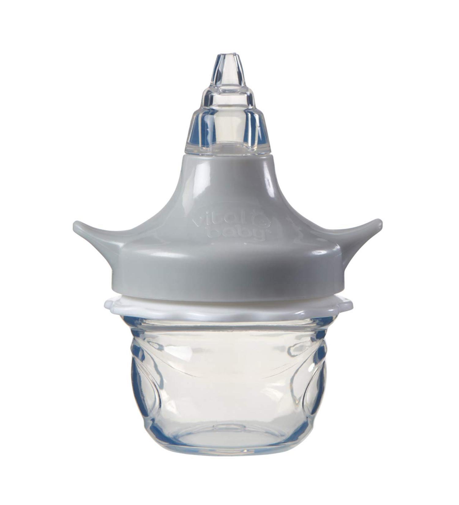 Vital Baby PROTECT Nasal Decongester Aspirator - Clears Stuffy Noses Quickly and Gently - 100% Soft Silicone Nozzle - BPA, Phthalate & Latex Free - Nasal Aspirator for Baby - Suitable for Newborns 0m+