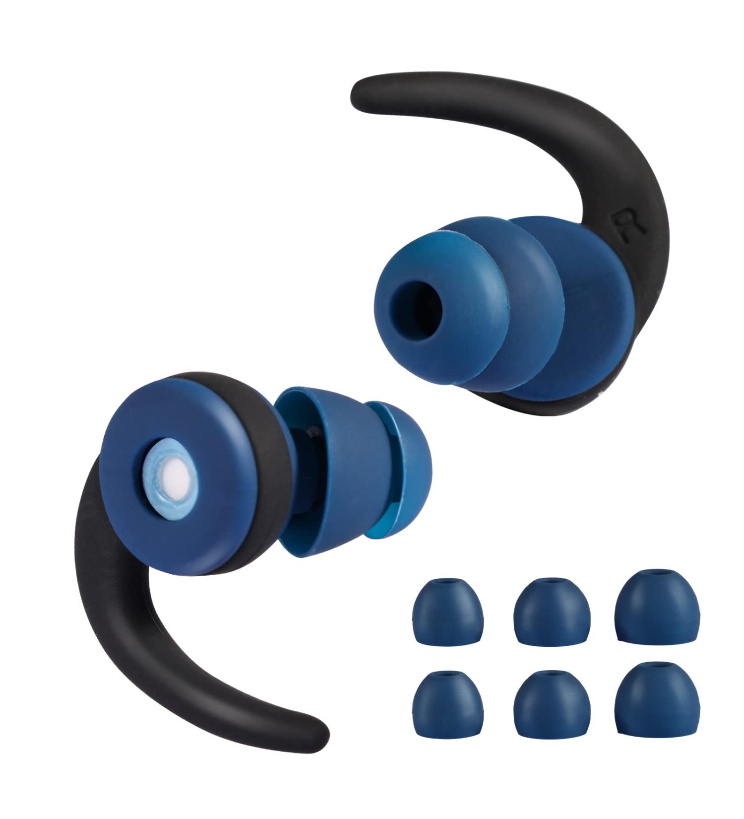 Silicone Reusable Noise Cancelling Ear Plugs for Sleeping - Blue | Hearing Protection & Noise Reduction for Restful Sleep - Buy Online on GoSupps.com