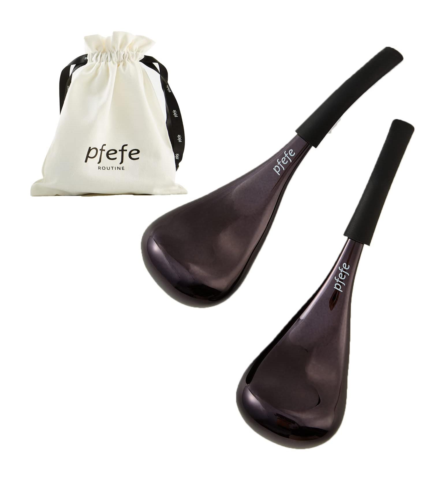 Pfefe Cryo Sticks | Ice Cream Balls for Face & Eyes | Stainless Steel Beauty Tools | Aesthetic Cooling Spa Globes with Storage Box - Diamond Black - Buy Online on GoSupps.com