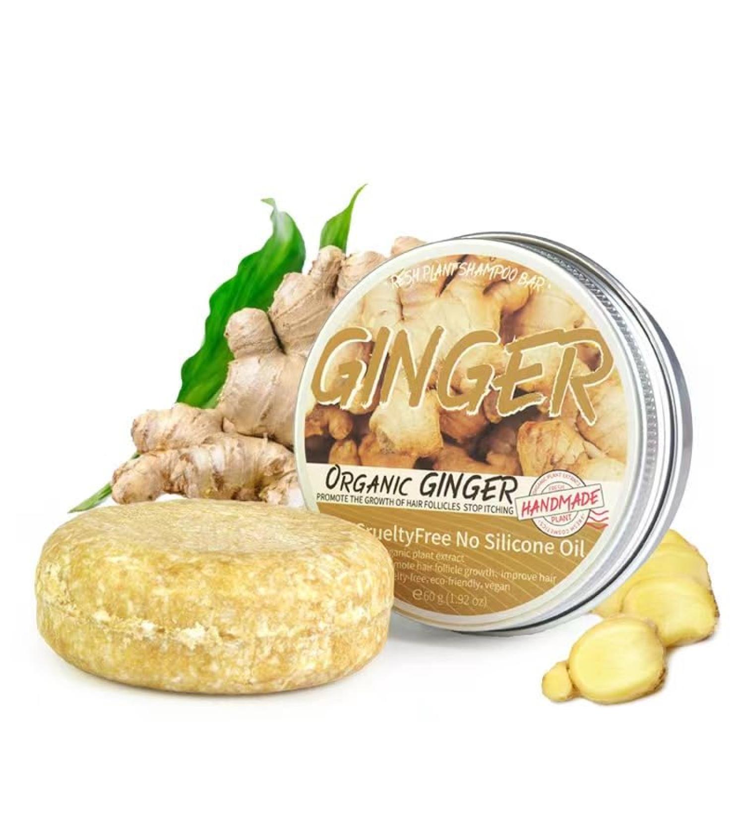 Shampoo Bars Soap for Hair - Natural Solid Shampoo Soap for Dry Damaged Hair (3pcs Ginger) - Buy Online on GoSupps.com