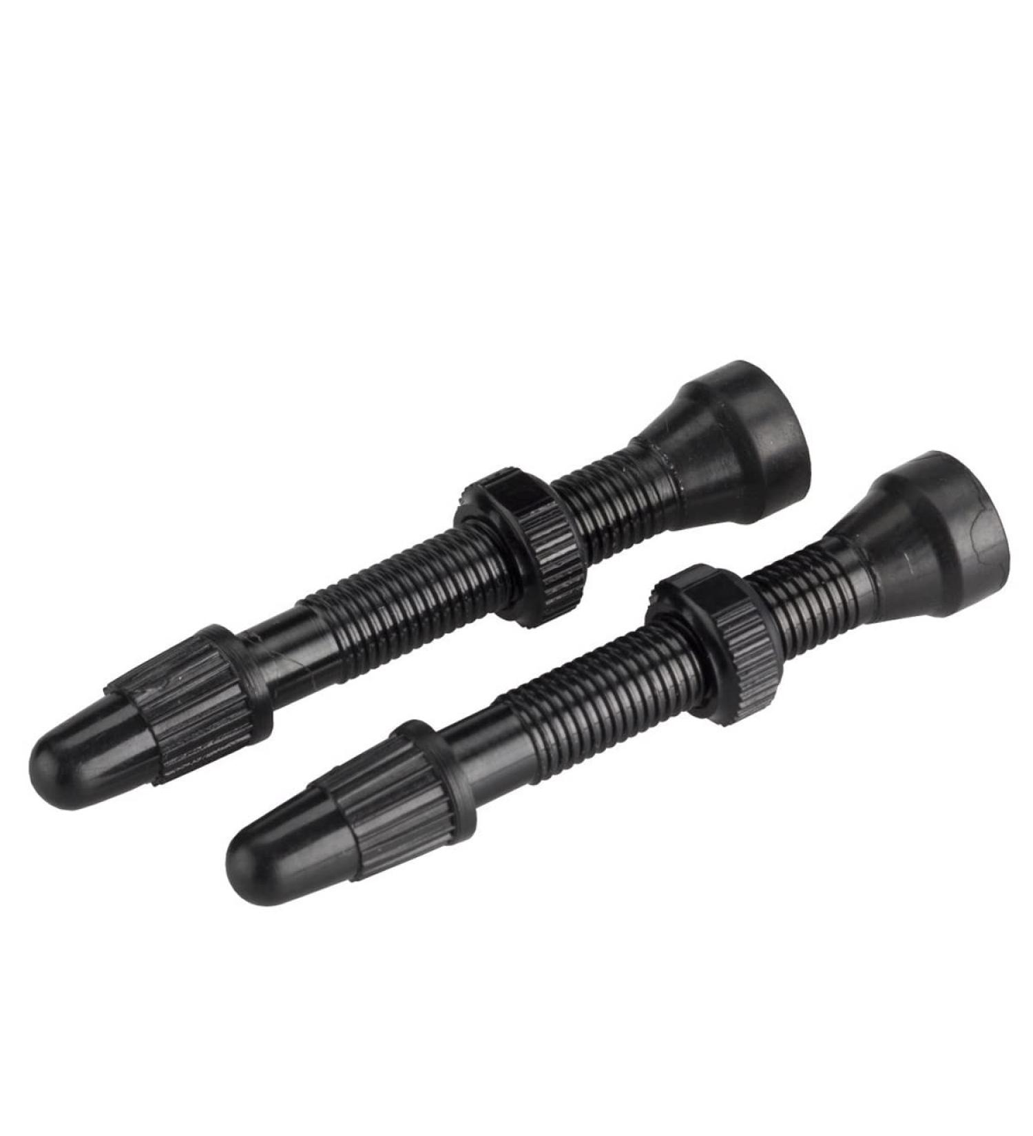 WHISKY - No.9 Aluminum Alloy Tubeless Presta Valve Stem, Pair, 40 Millimeter, Black