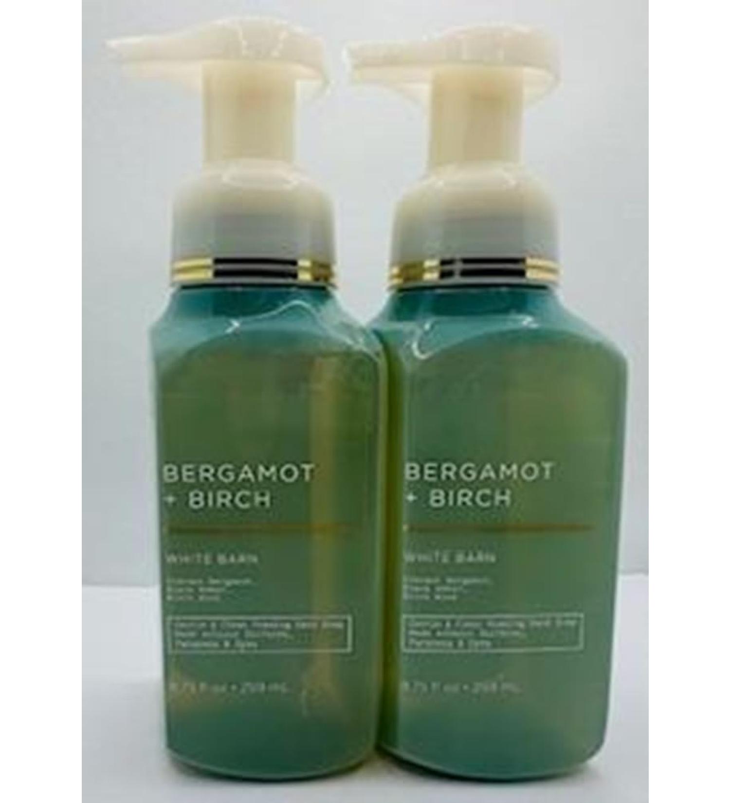 Set of 2 Bergamot + Birch Gentle Foaming Hand Soap 8.75 Ounce Green