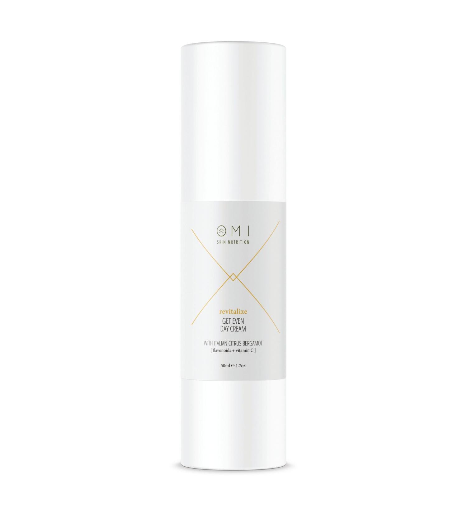 Buy OMI Revitalize Get Even Day Cream - Brighten Skin Tone & Reduce Dark Spots with Italian Citrus Bergamot Vitamin C & Flavonoids - 1 Month Supply - Buy Online on GoSupps.com