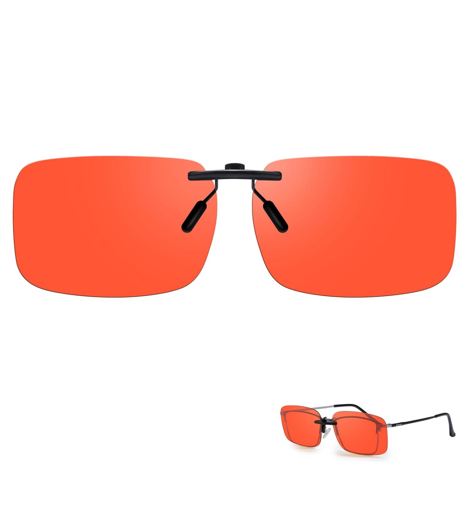 TJUTR Clip-On Blue Light Blocking Glasses Improve Sleep & Reduce Eyestrain for Men & Women | Computer TV and Gaming Use | Max Protect Red - Buy Online on GoSupps.com