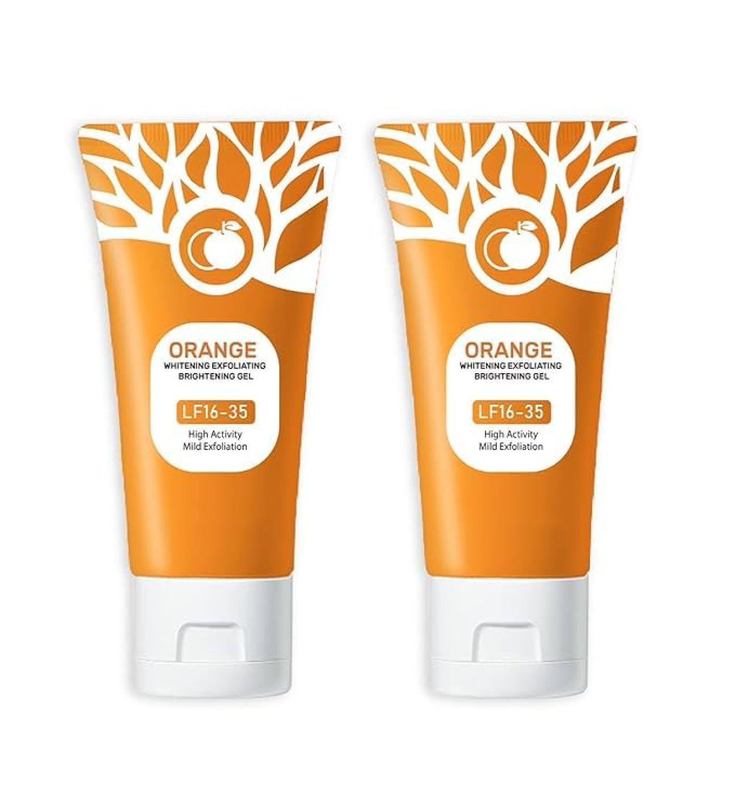 Orange Enzymes Exfoliating Gel Natural Orange Peeling Gel Face Scrub Deep Cleansing Moisturizing Facial Exfoliator(2pcs) - Buy Online on GoSupps.com