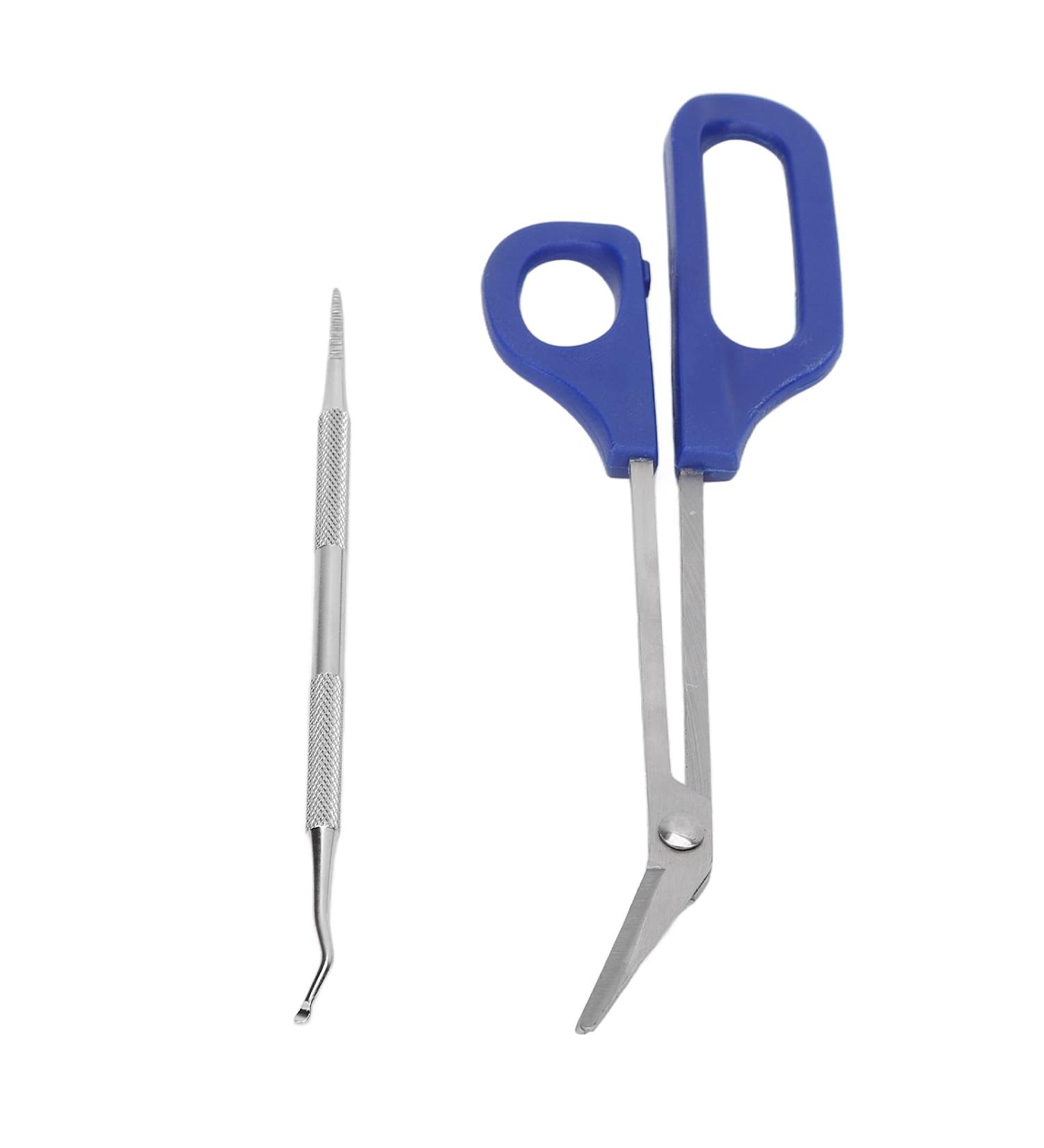 Long Handled Toenail Scissors Set with Ergonomic Design Comfort Handle for Easy Nail Trimming - Buy Online on GoSupps.com