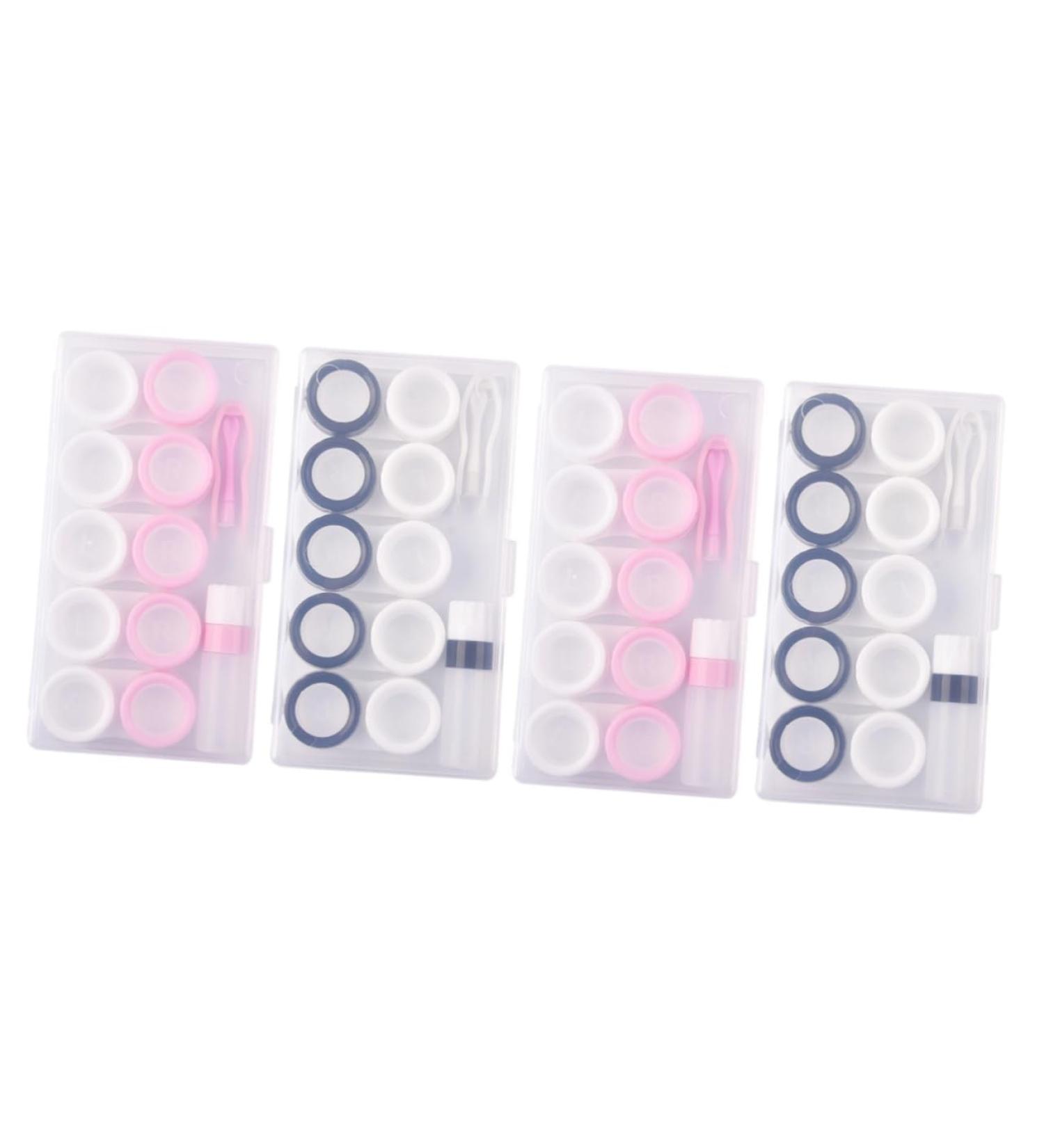 Solustrie Travel Contact Lens Case - 4-Sentence Storage Box for Colored Contacts - Compact & Durable PP Container for Easy Organization - Ideal for Eye Care on the Go - Buy Online on GoSupps.com