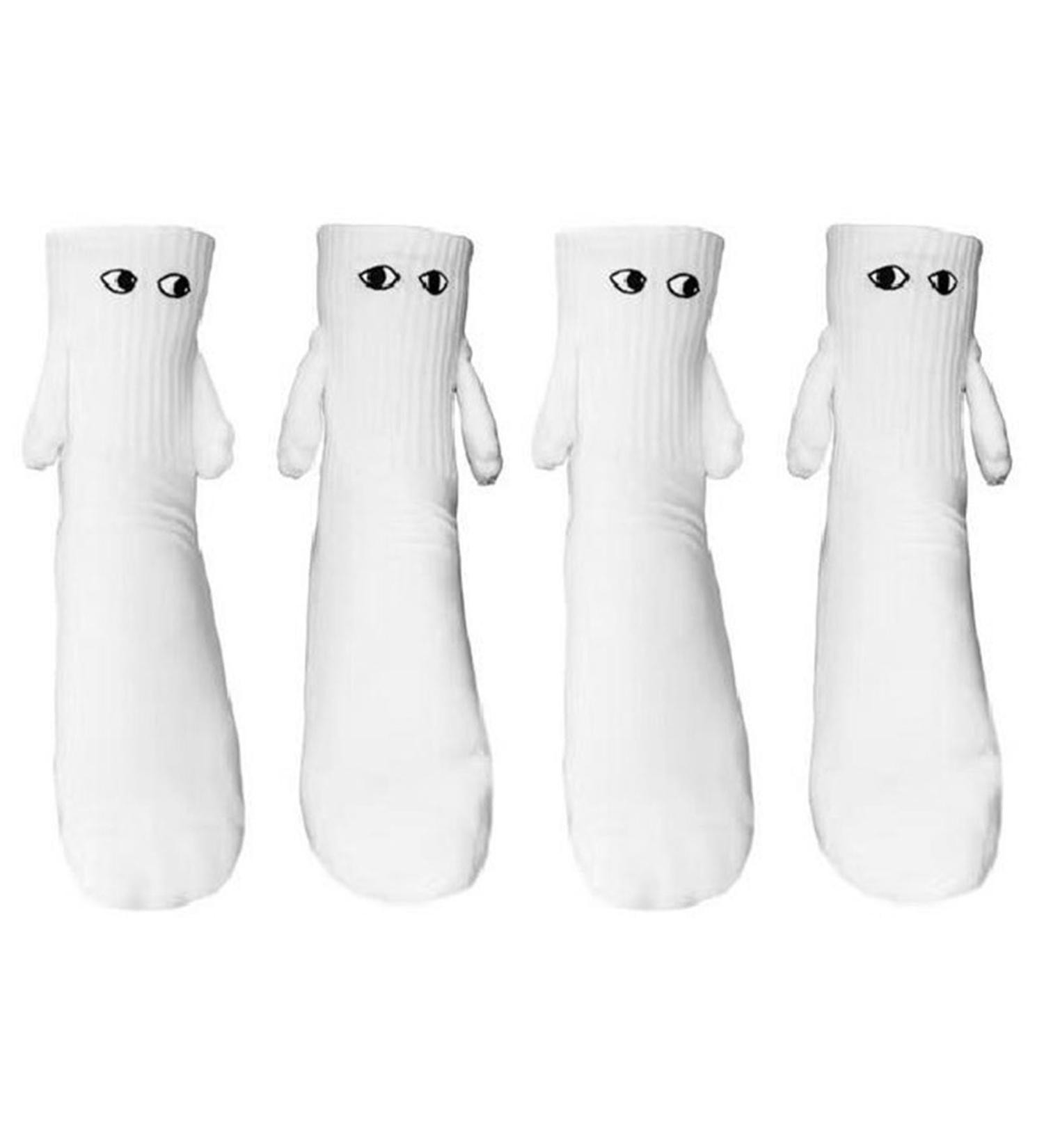 Gimocool Funny 3D Magnetic Socks | Unique Hand Holding Couple Socks | Magnetic Suction Doll Design | Perfect Gift for Couples | 2 Pairs - Buy Online on GoSupps.com