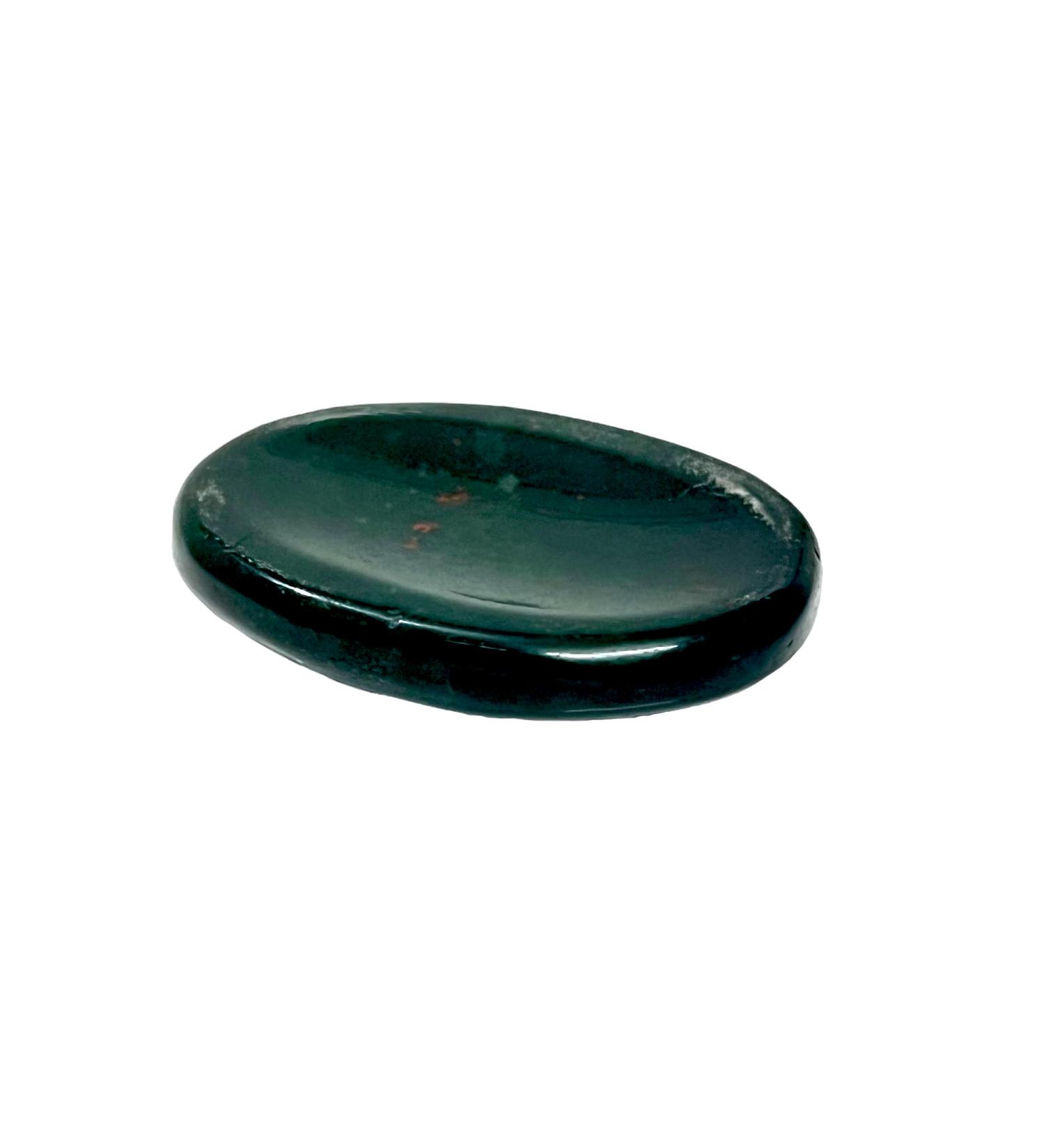 Opalite Crystal Worry Thumb Stone - Natural Healing Calming Meditation Reiki Stress Relief (Blood Stone)