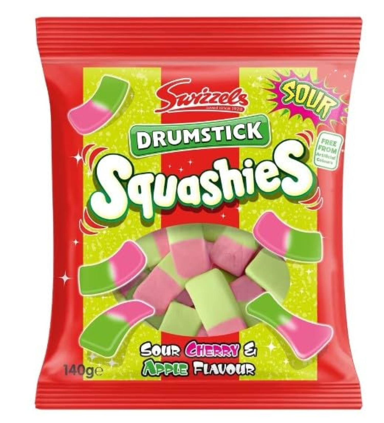 3 x Swizzels Drumstick Squashies Sour Cherry & Apple 140G Delicious Tasty And Twisty Treat Gift Hamper For Birthday Christmas Sold By Kidzbuzz - Buy Online on GoSupps.com