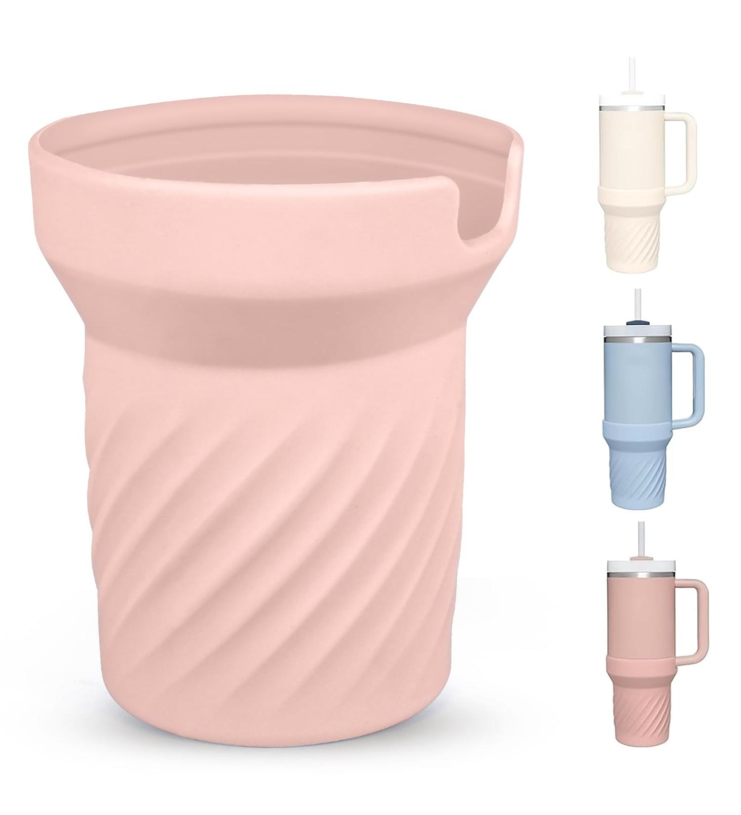 Apritsce Light Pink Silicone Sleeves for Stanley Cup & Quencher 40oz - Protective Water Bottle Cover - Buy Online on GoSupps.com