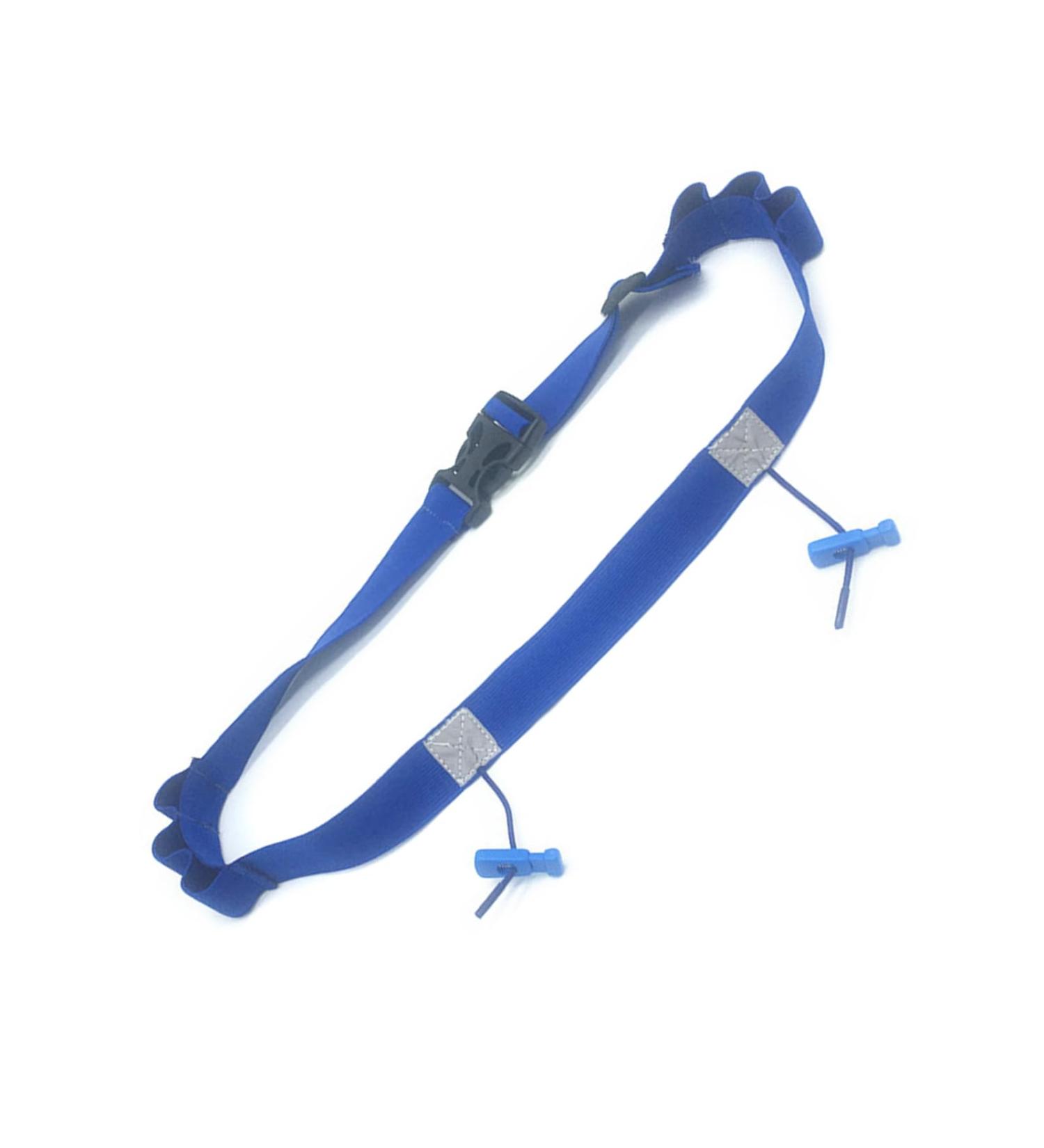 Buy Elastic Gel Loop Running Number Belt with Reflective Strip for Runners & Cyclists | Triathlete Racing Belt with Bag | Blue Start Number Belt - Buy Online on GoSupps.com