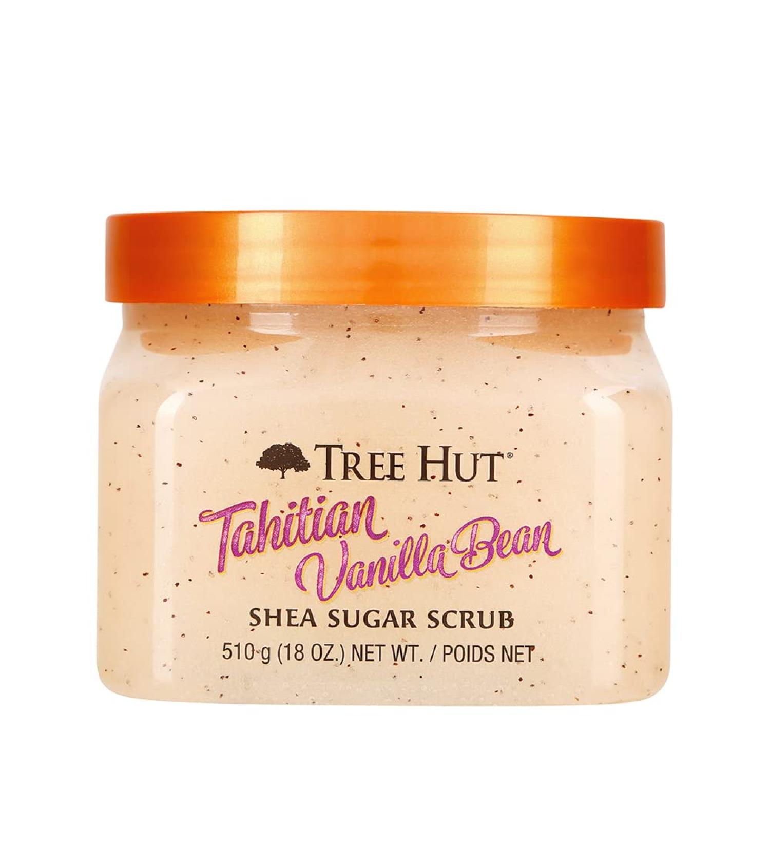 Tree Hut Tahitian Vanilla Bean Shea Sugar Scrub - 18 oz (1.12 lb) Pack - Exfoliating Body Scrub with Pure Vanilla Beans - Buy Online on GoSupps.com