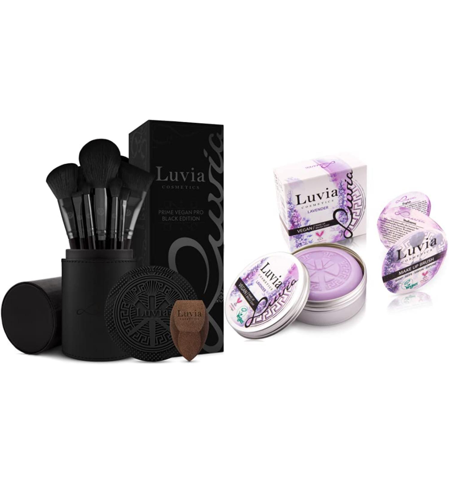 Buy Luvia Vegan Pro Makeup Brush Set & Brush Cleaner - XXL Bundle | Ideal for Cosmetic Brush Cleaning - Buy Online on GoSupps.com