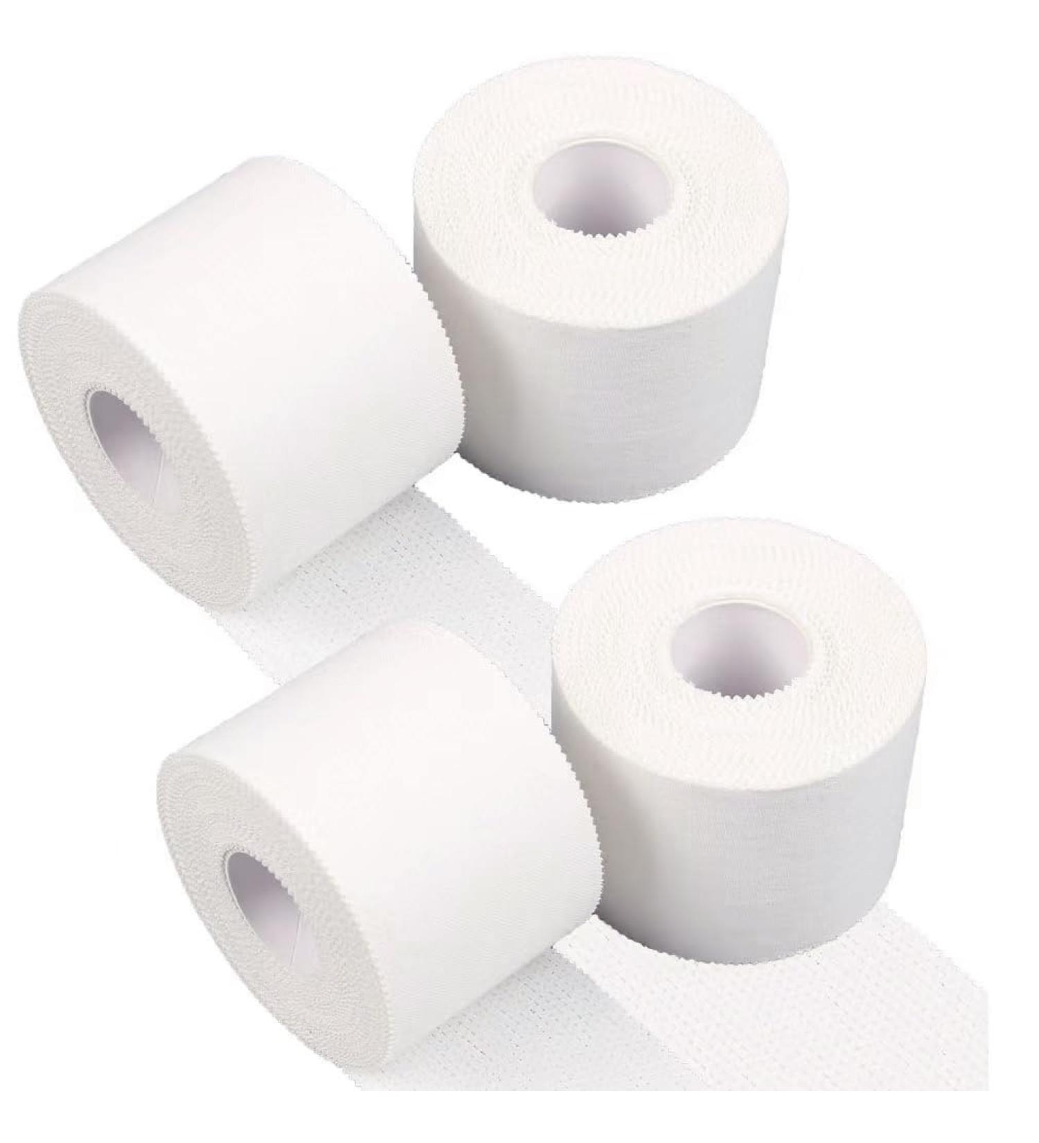 Liangmai Sporttape White - 4 Rolls Self-Adhesive Sports Tape Set (3.8cm x 10m) | Extra Strong Skin-Friendly Bandage for Handball Football Volleyball & All Sports - Buy Online on GoSupps.com