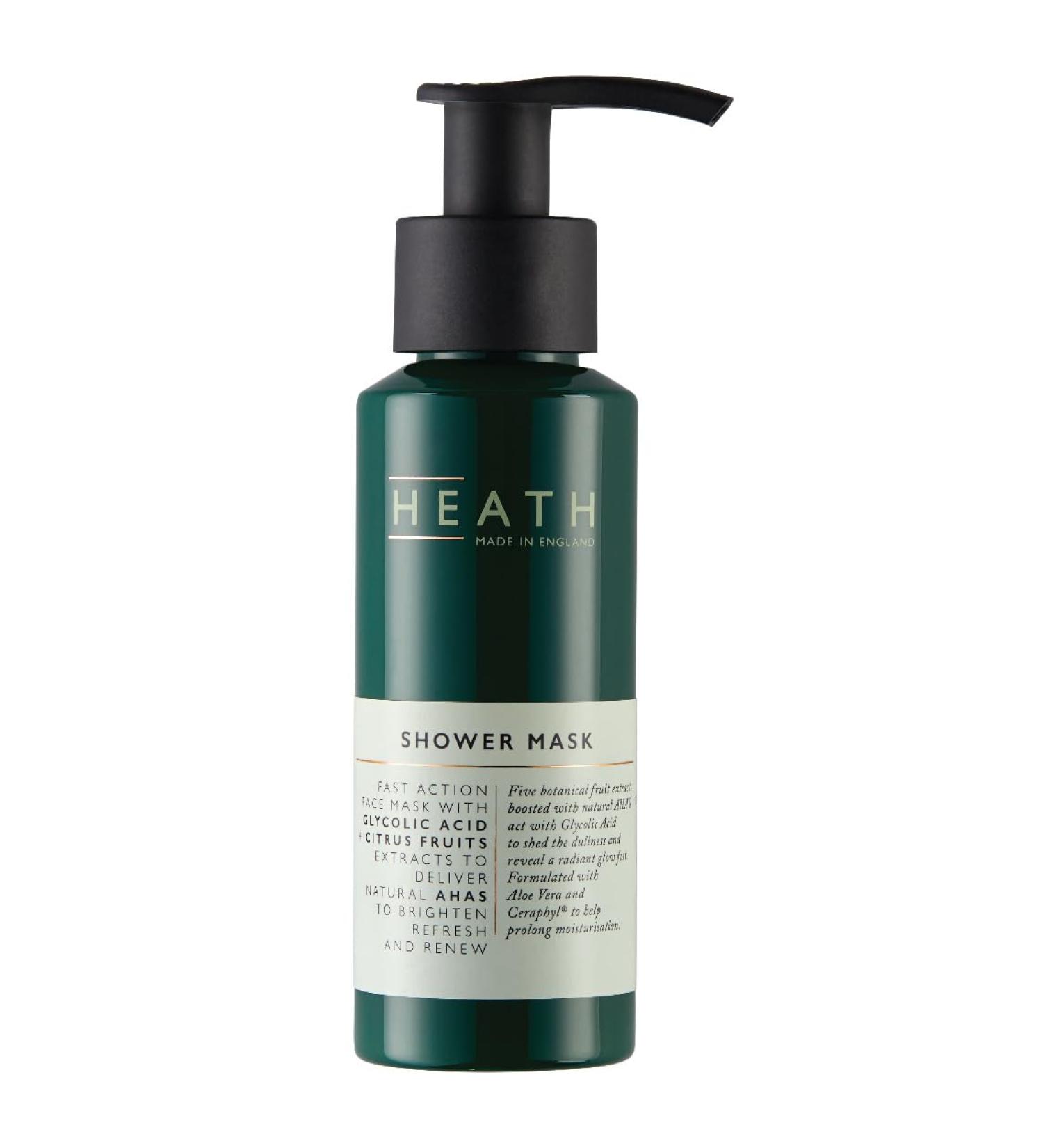 Heath Shower Mask for Men - Fast Action Face Mask With Glycolic Acid and Citrus Fruits Extract - To Brighten Refresh and Renew - Vegan Friendly - Made in England - 85 ml - Buy Online on GoSupps.com