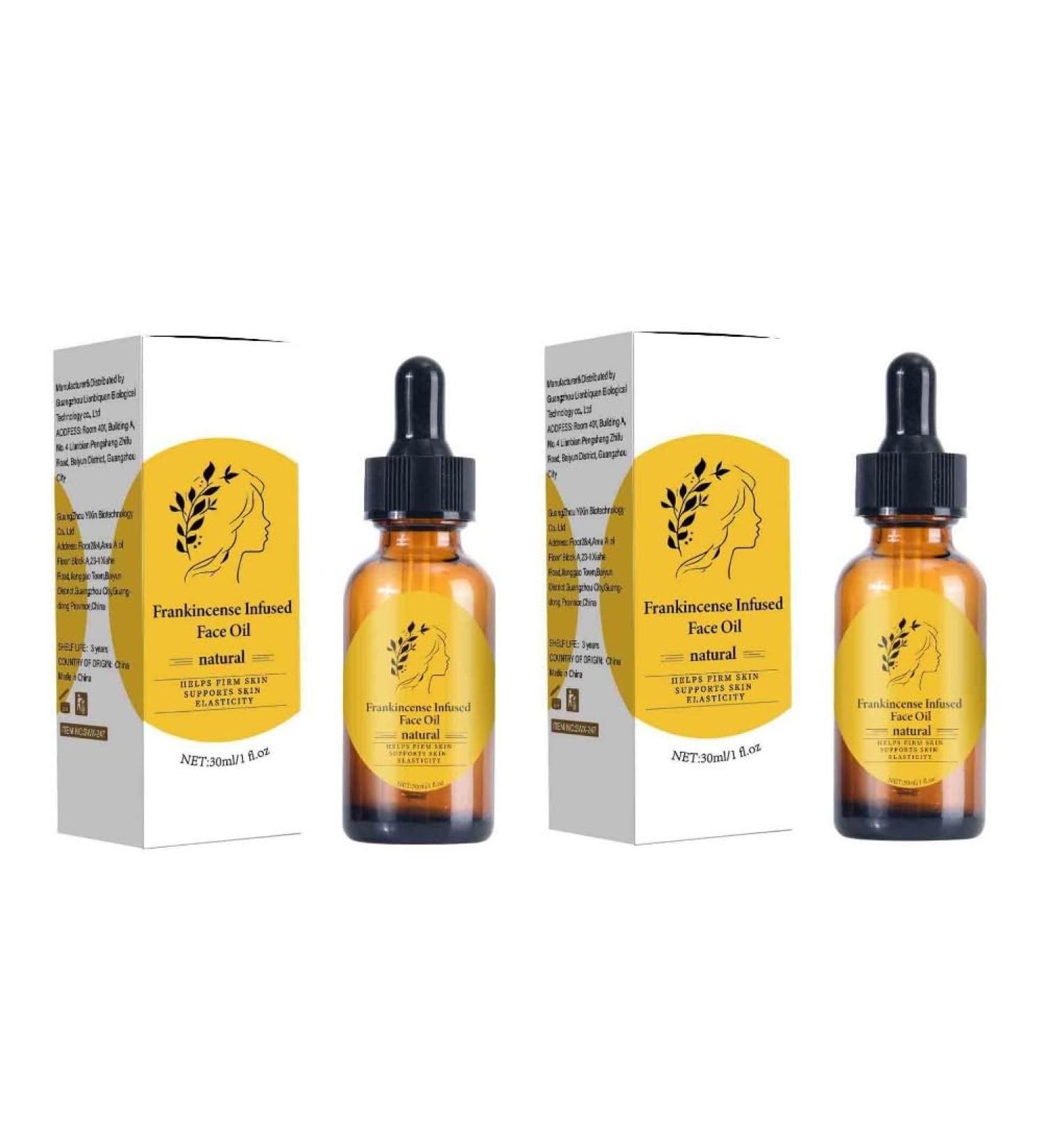 2PC Frankincense Facial Essential Oil - Moisturizes and Nourishes the Face Body Suitable for All Skin Types Suitable for Massage Shower and Relaxation - Buy Online on GoSupps.com
