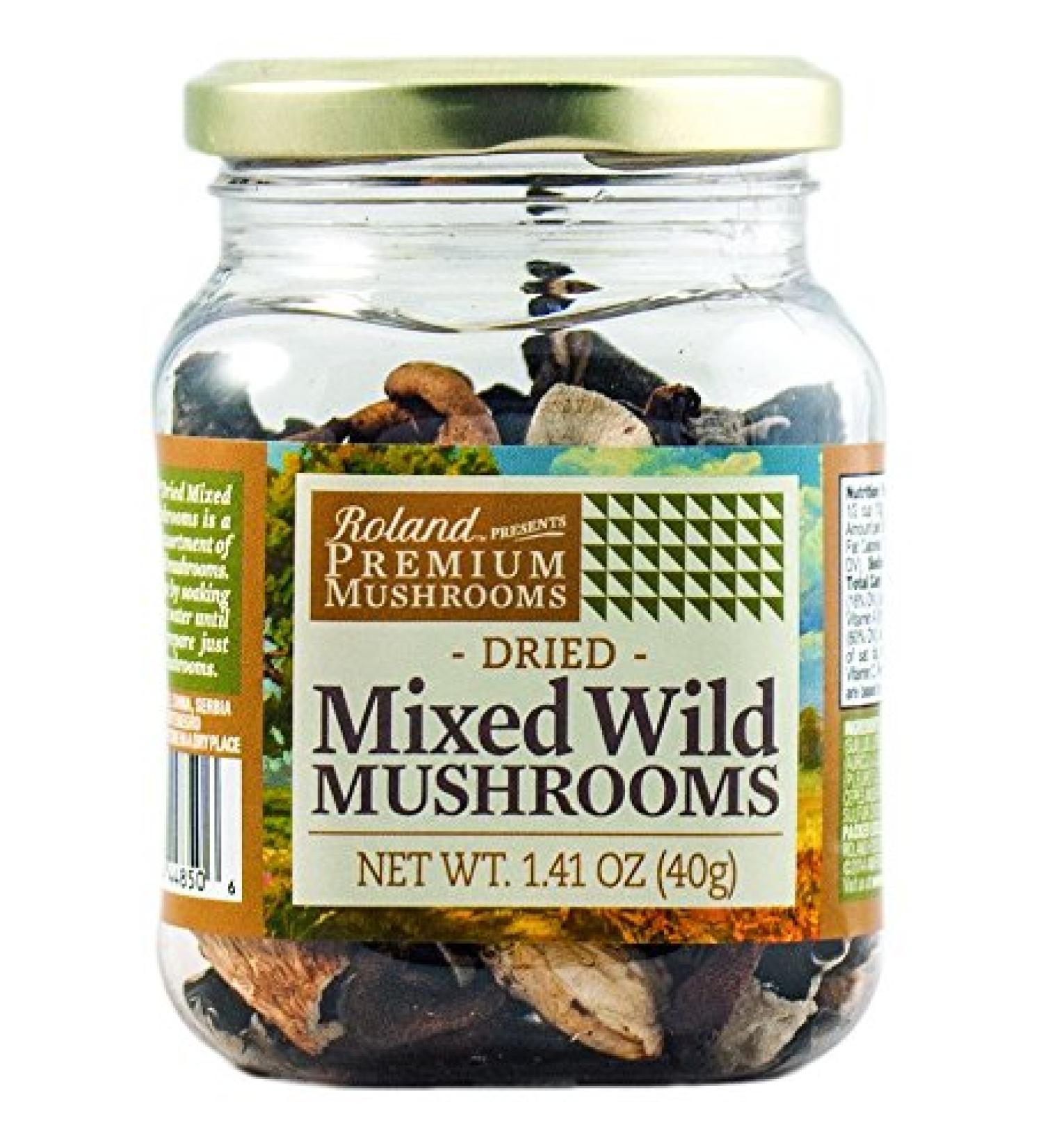 Roland Foods Premium Dried Porcini Mushrooms - Specialty Imported Food - 1.41oz Jar - Buy Online on GoSupps.com