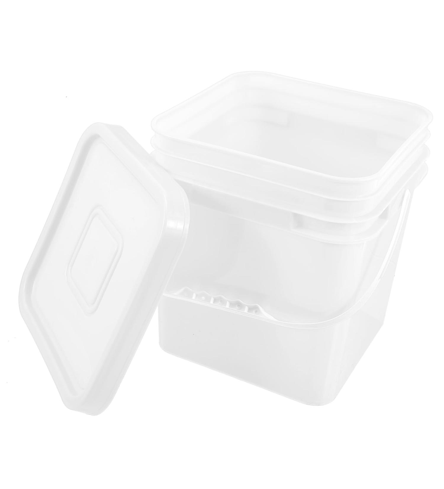 Baluue Sealed Bucket Empty Paint Cans Grain Dispenser Oil Paint Cans Laundry Dispenser Plastic White 26X24CM White - Buy Online on GoSupps.com