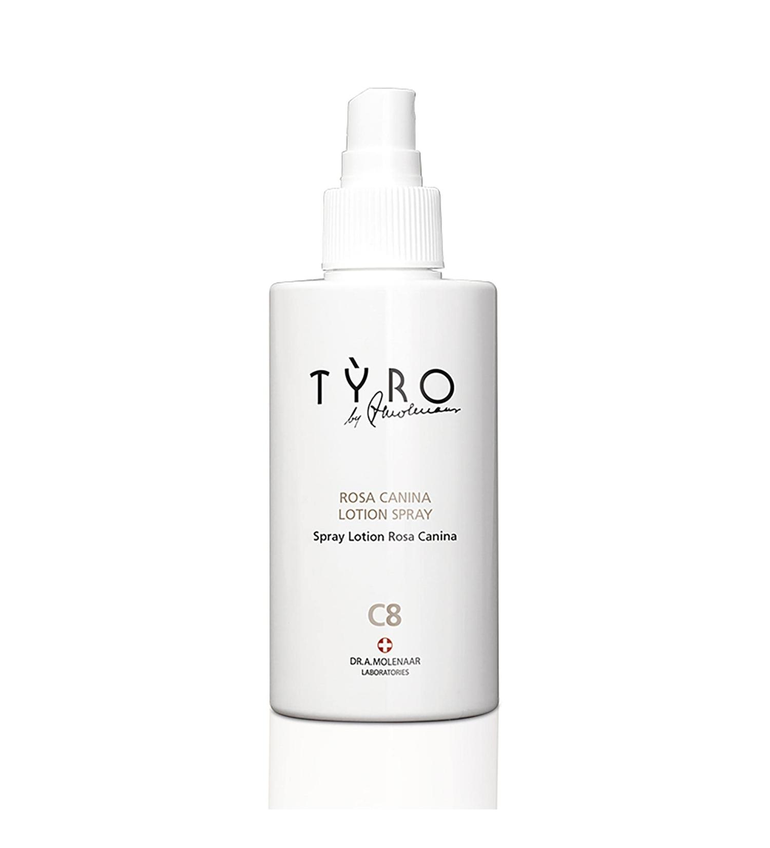 Tyro Rosa Canina Lotion Spray - Lightweight And Soothing Formula - Assists In Hydrating And Refreshing The Skin - Absorbs Quickly To Transform Dull Skin Into A Luminous And Healthy Glow - 6.76 Oz