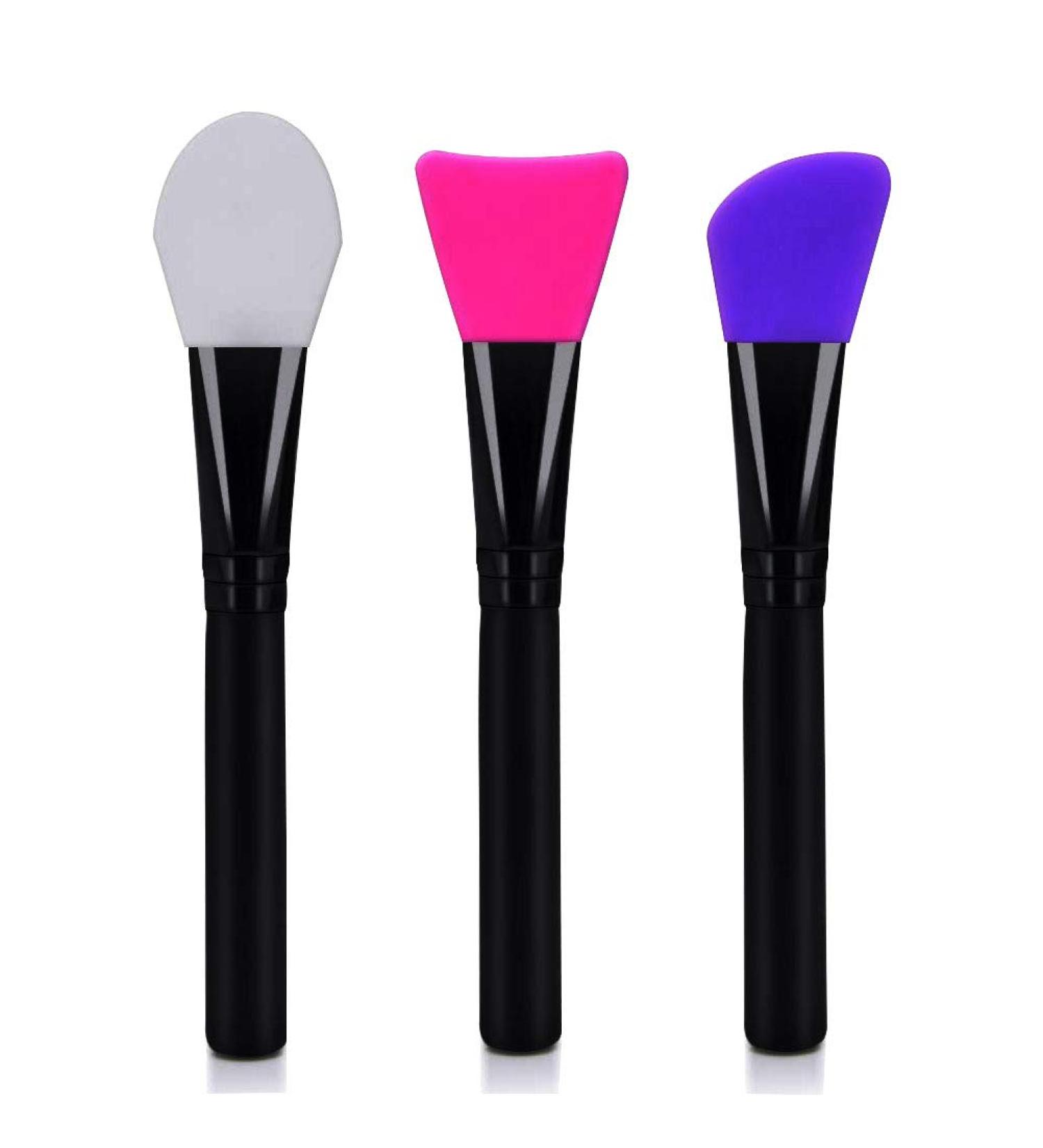 Silicone Face Mask Brush Set - 3-Piece Cosmetics Tools for DIY Masks & Serums - Buy Online on GoSupps.com