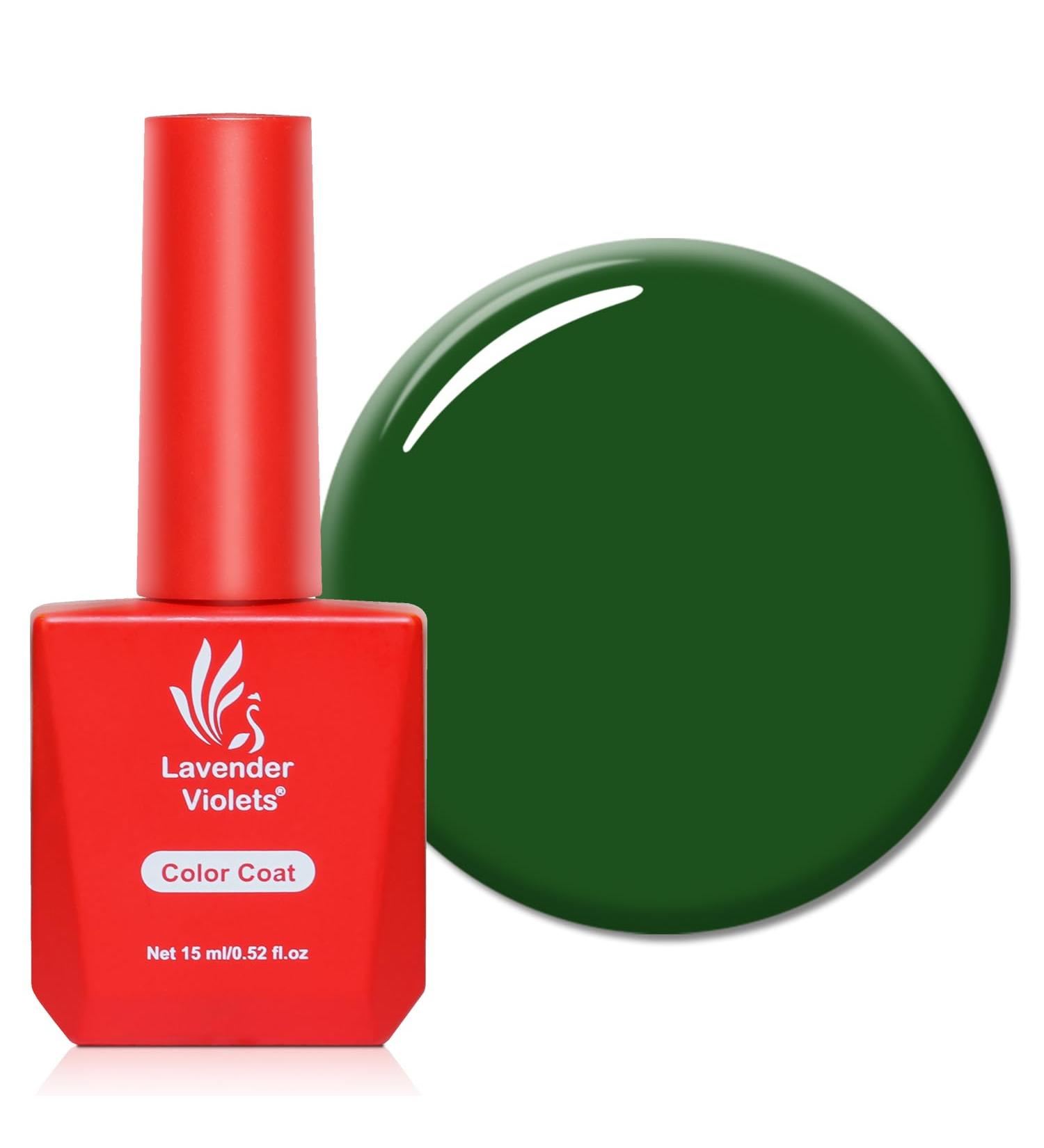 Lavender Violets 15ml Gel Nail Polish in Tree Green - UV LED Soak Off, Manicure Pedicure Curing with Nail Lamp - A0187 - Buy Online on GoSupps.com