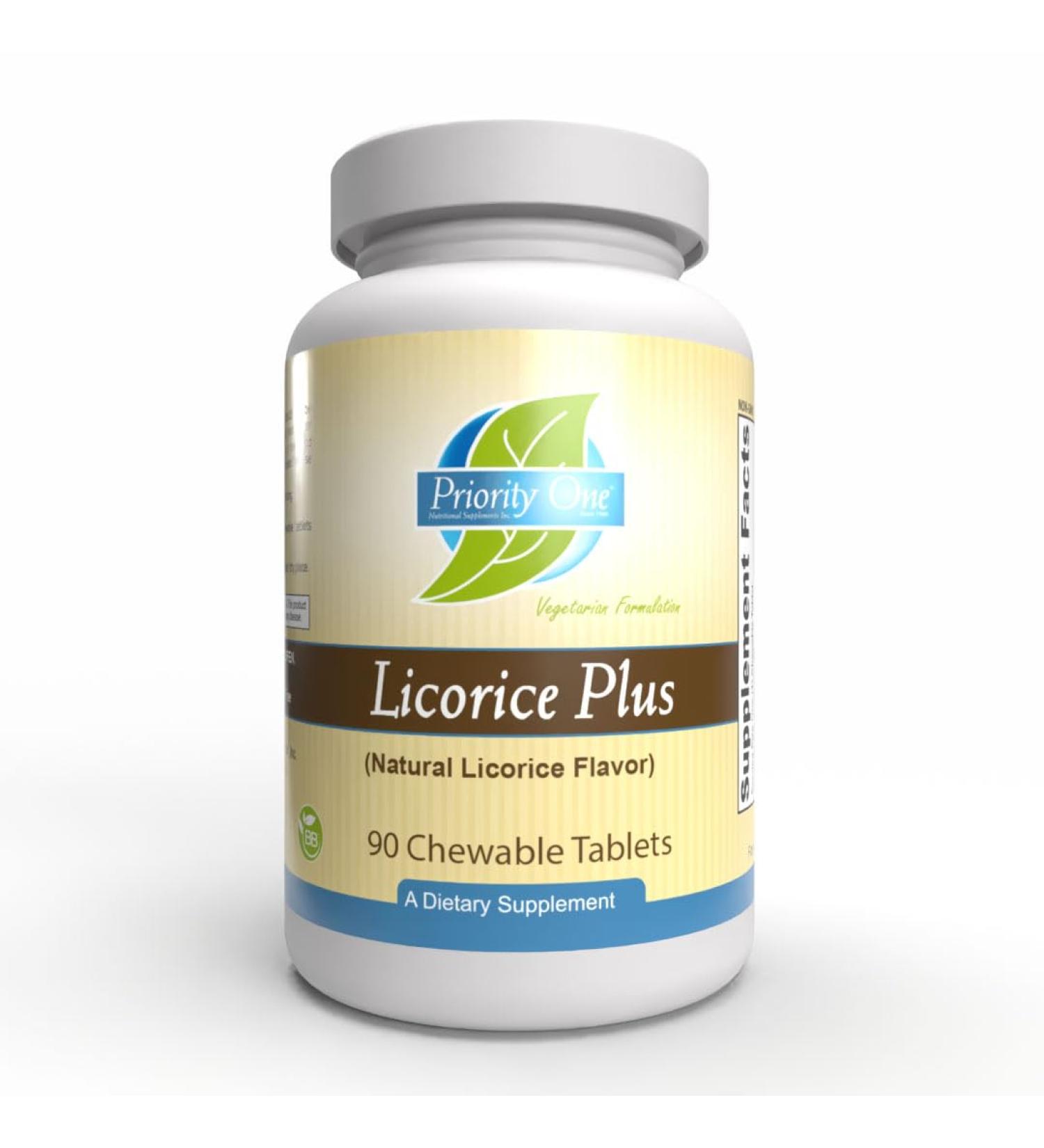 Priority One Vitamins Licorice Plus 90 Chewable Tablets - Buy Online on GoSupps.com