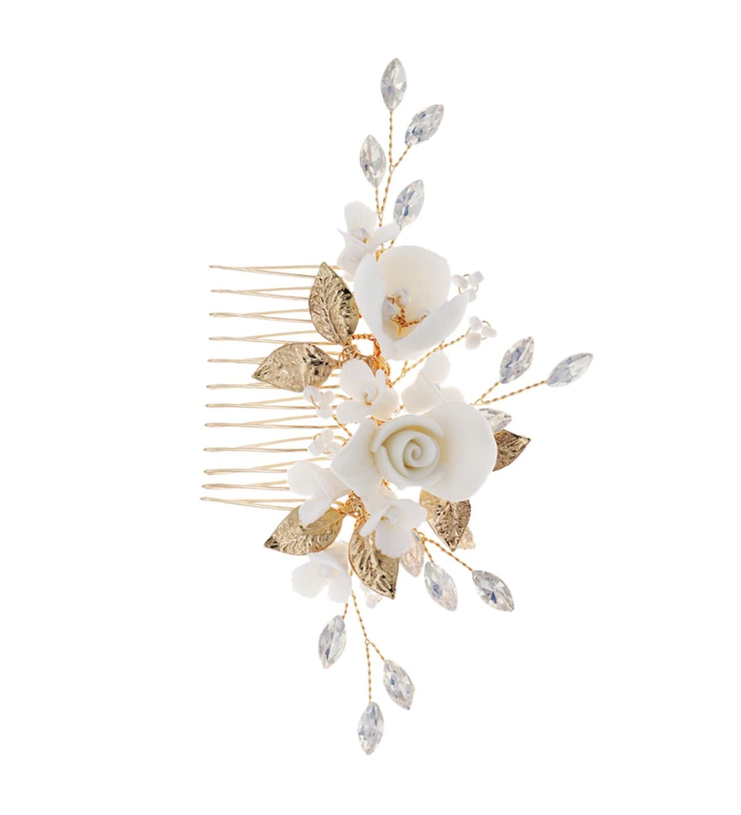 FRCOLOR Bridal Comb Wedding Hair Accessories for Brides Bridal Flower Insert Comb Hair Decor Lovely Hair Comb Bridesmaid Hair Accessories Wedding Hair Comb Reusable Headdress Party Supply - Buy Online on GoSupps.com