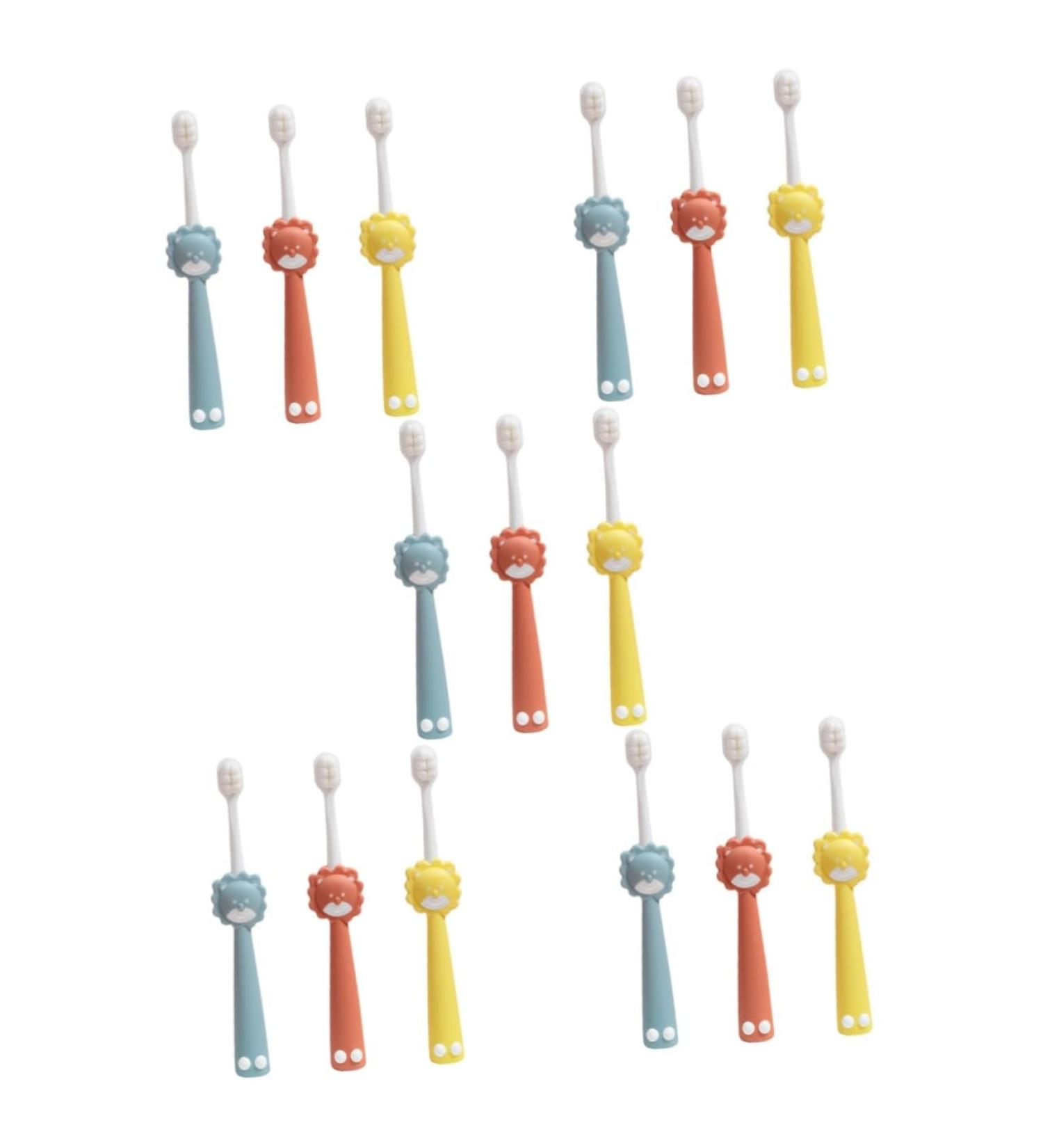 Gleavi 15-Pack Wanmao Children's Toothbrushes - Soft Bristles Travel-Friendly Assorted Colors - Ideal for Kids & Toddlers - Buy Online on GoSupps.com