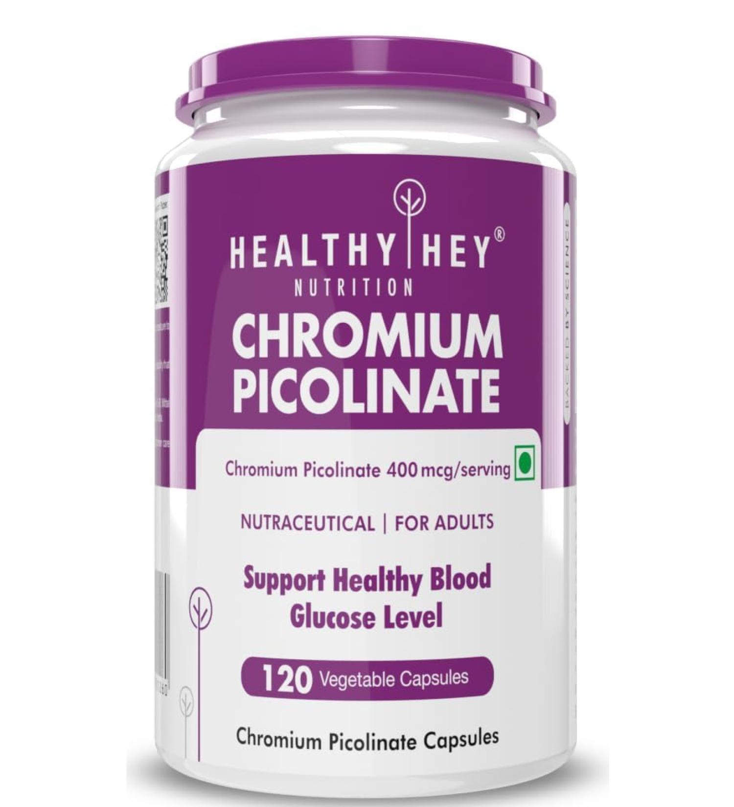 Chromium Picolinate -Support Glucose Metabolism (High Absorption) 120 Vegan Safe Capsules Non-GMO Gluten Free - Buy Online on GoSupps.com