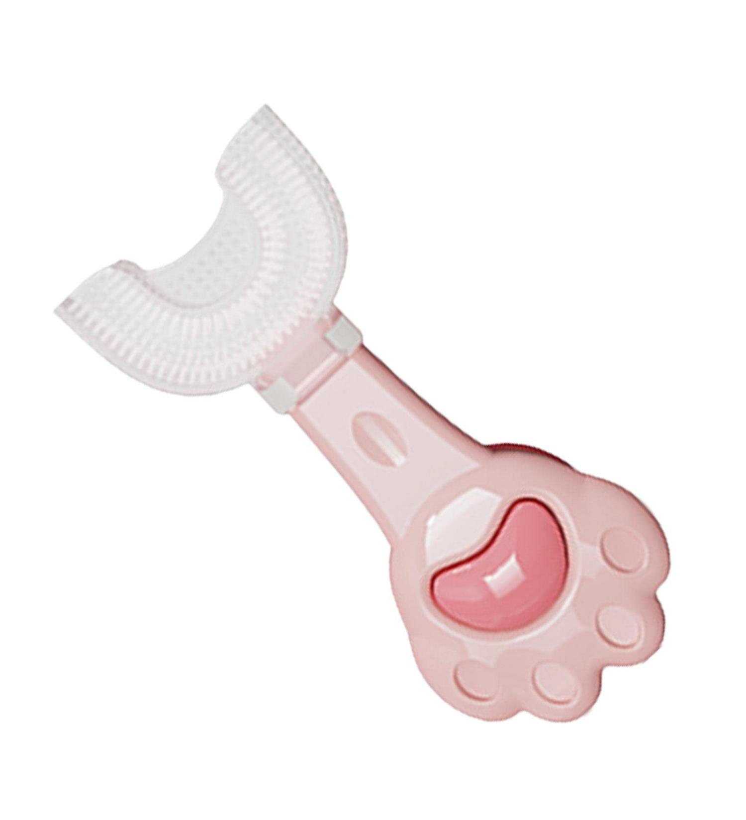 Kids U Shaped Toothbrush | Manual U Shaped Toothbrush | Cute Cartoon Whitening Toothbrush Teeth Cleaning Design for Kids Ages 2-6 Shuying Pink 1 count (Pack of 1) - Buy Online on GoSupps.com