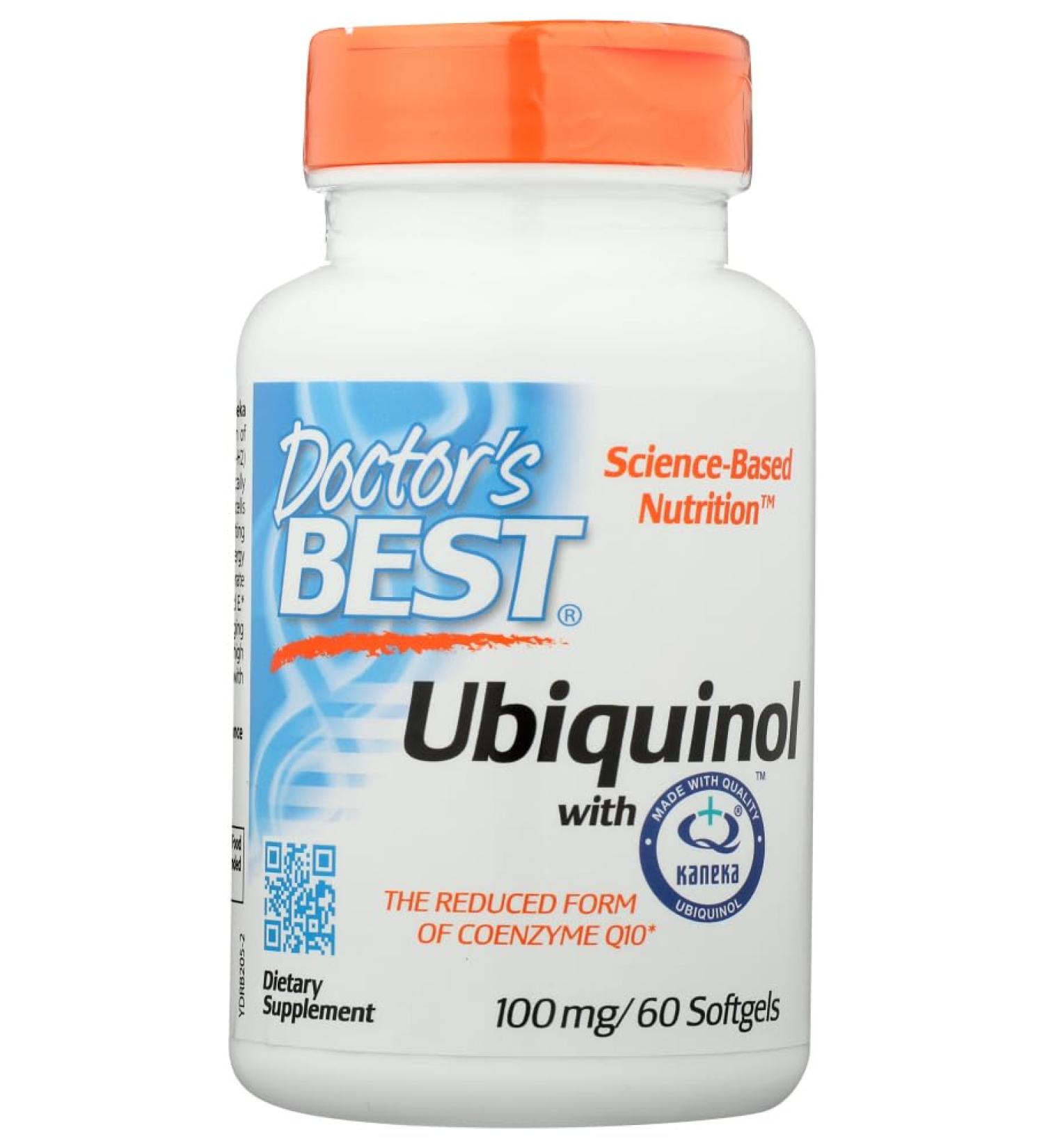 Best Ubiquinol 100 mg Softgels by Doctor's Best - Kaneka QH 60 Count - Pack of 3 | Premium Antioxidant Support | International Shipping Available - Buy Online on GoSupps.com